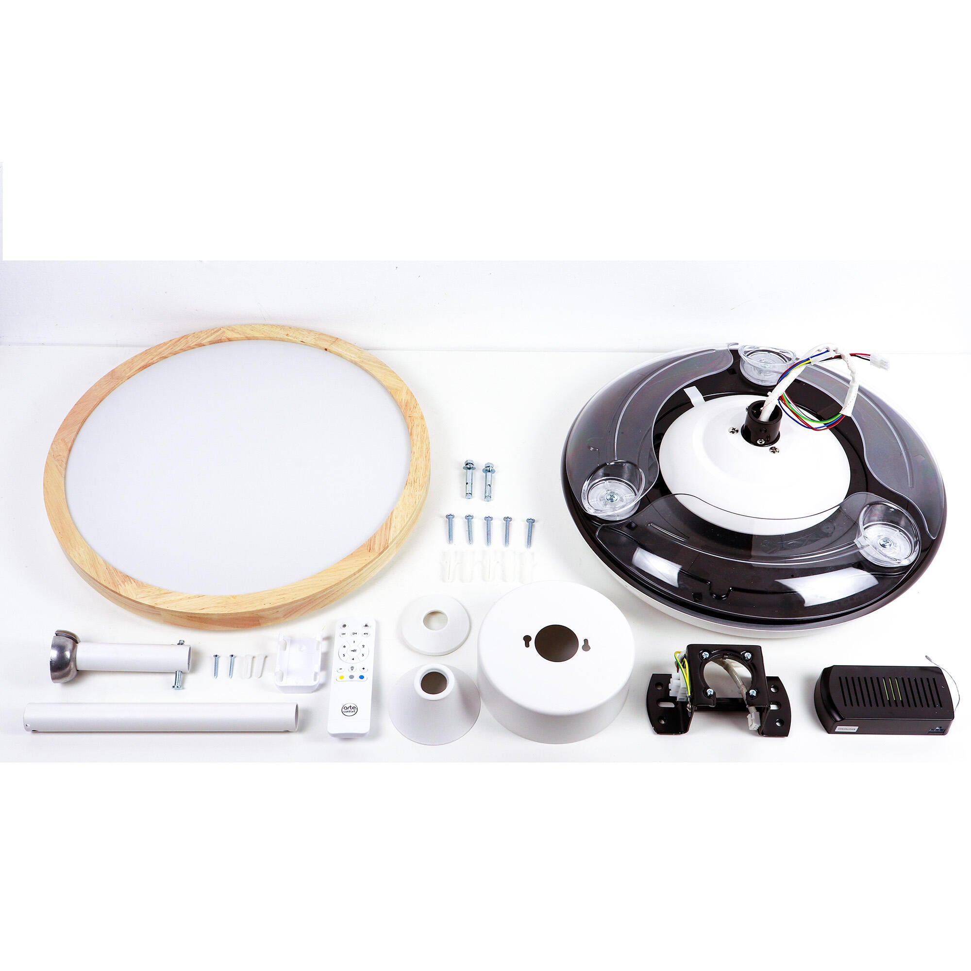 Ventilador de techo con luz silencioso DC 22W con mando ø91 cm Whira S ARTE CONFORT blanco luz CCT 3 aspas| 6 velocidades| modo verano/invierno| temporizador| brisa| recomendado para <13m² - 3