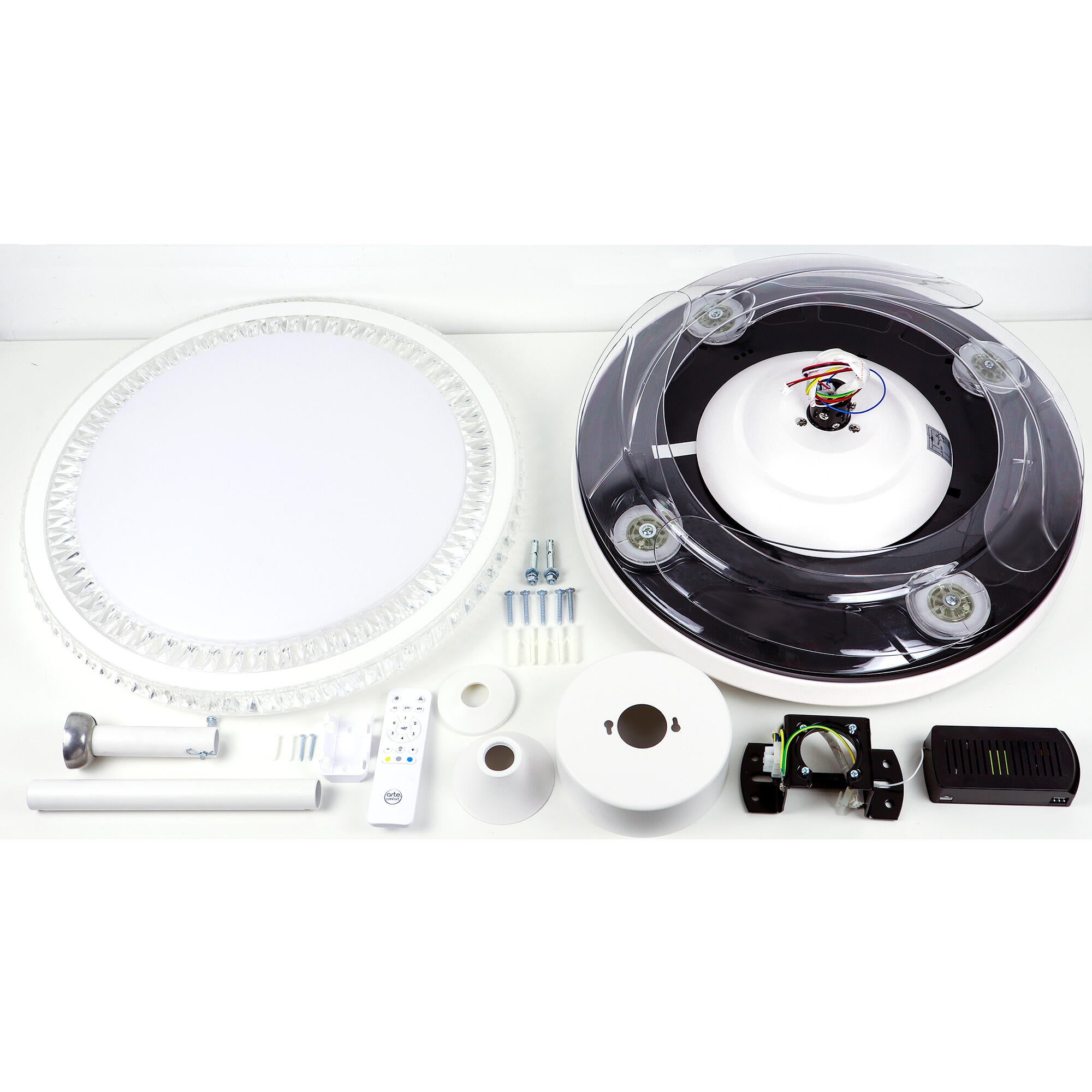 Ventilador de techo con luz silencioso DC Arte Confort Euria L blanco 122 cm - 3