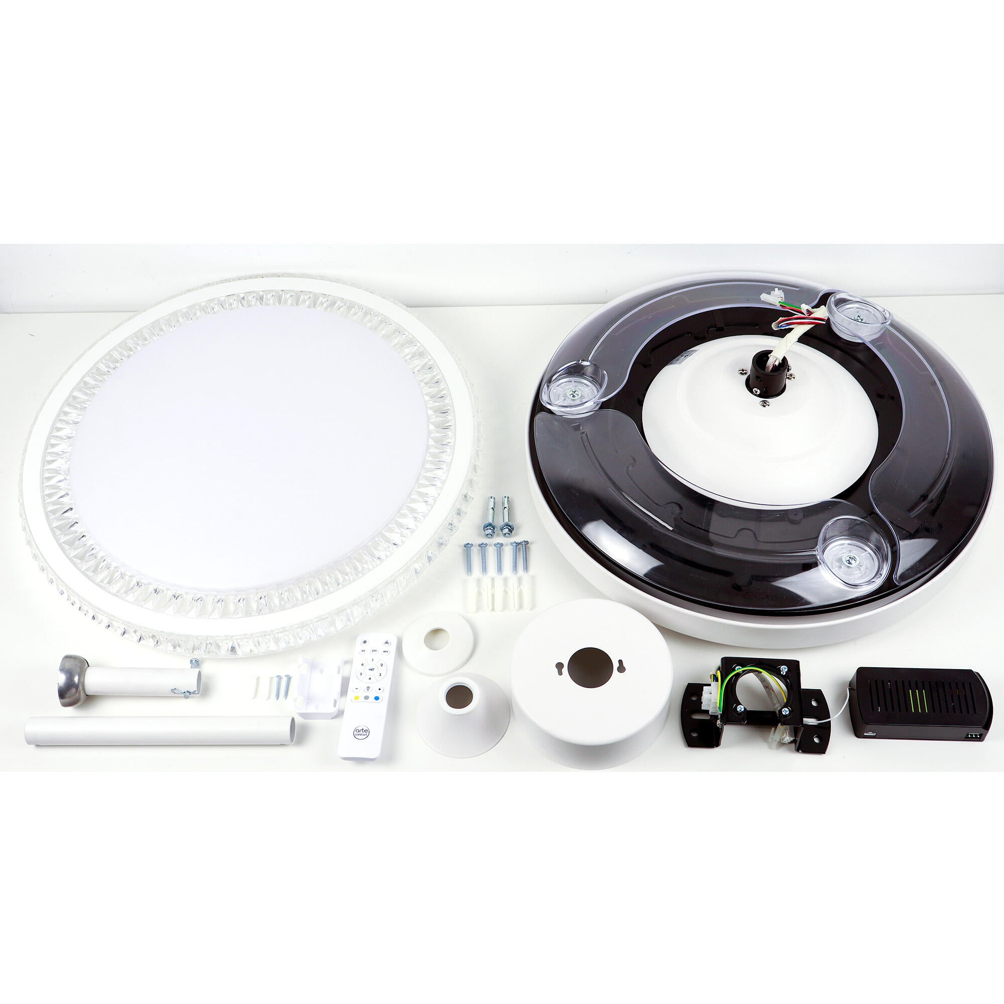 Ventilador de techo con luz silencioso DC Arte Confort Euria M blanco 107 cm - 3