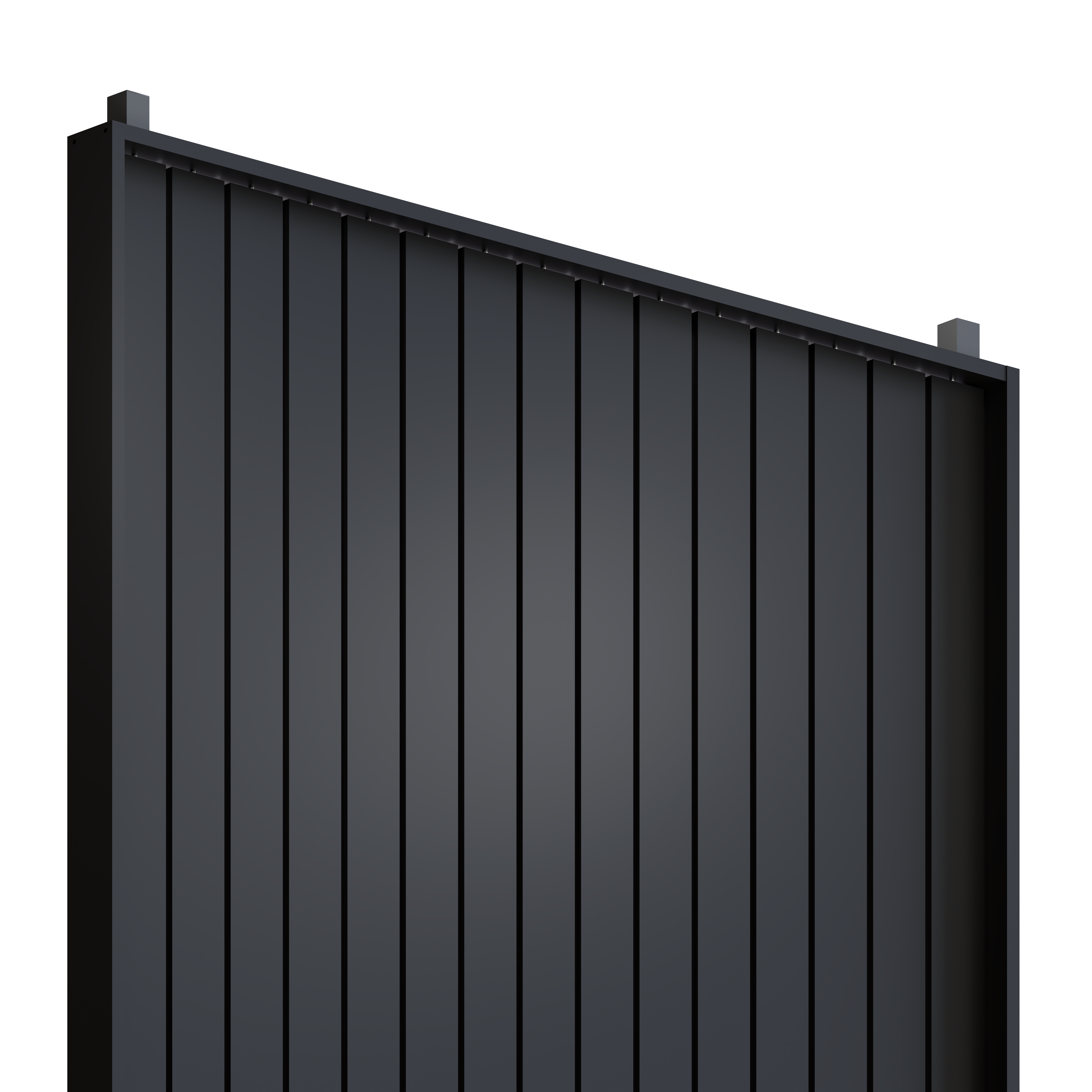 Lamele obrotowe separujące 245x160 cm czarny plus stopki - 6