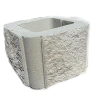 BLOQUE DE HORMIGÓN PILAR SPLIT BLANCO 30X30X19 CM - 1