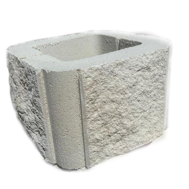 BLOQUE DE HORMIGÓN PILAR SPLIT BLANCO 30X30X19 CM