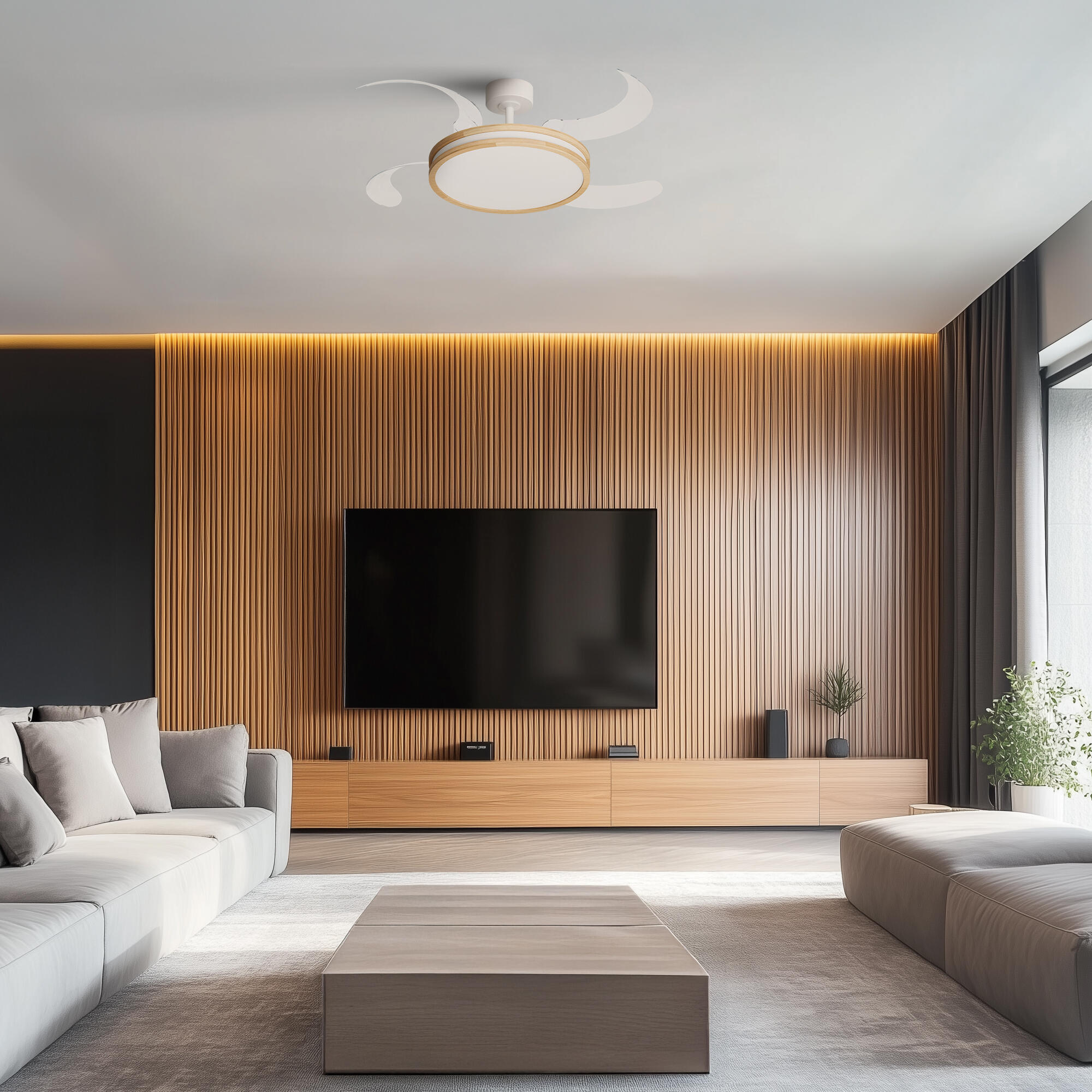 Ventilador de techo con luz silencioso DC 30W con mando ø122 cm Maca L ARTE CONFORT blanco luz CCT 4 aspas| 6 velocidades| modo verano/invierno| brisa| recomendado de 13 a 20m² - 4