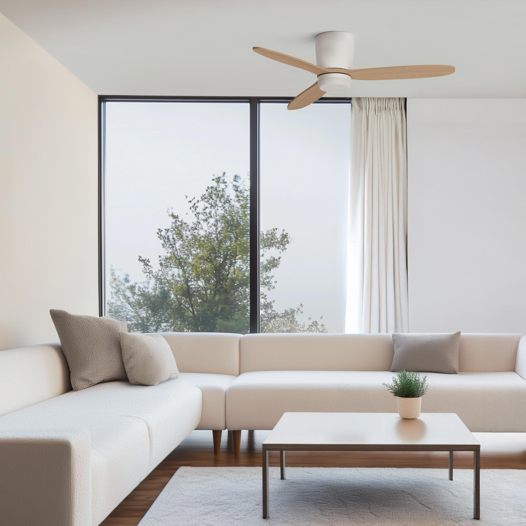 Ventilador de techo con luz silencioso DC Arte Confort Phoebe M Blanco Fsc blanco 122 cm - 4