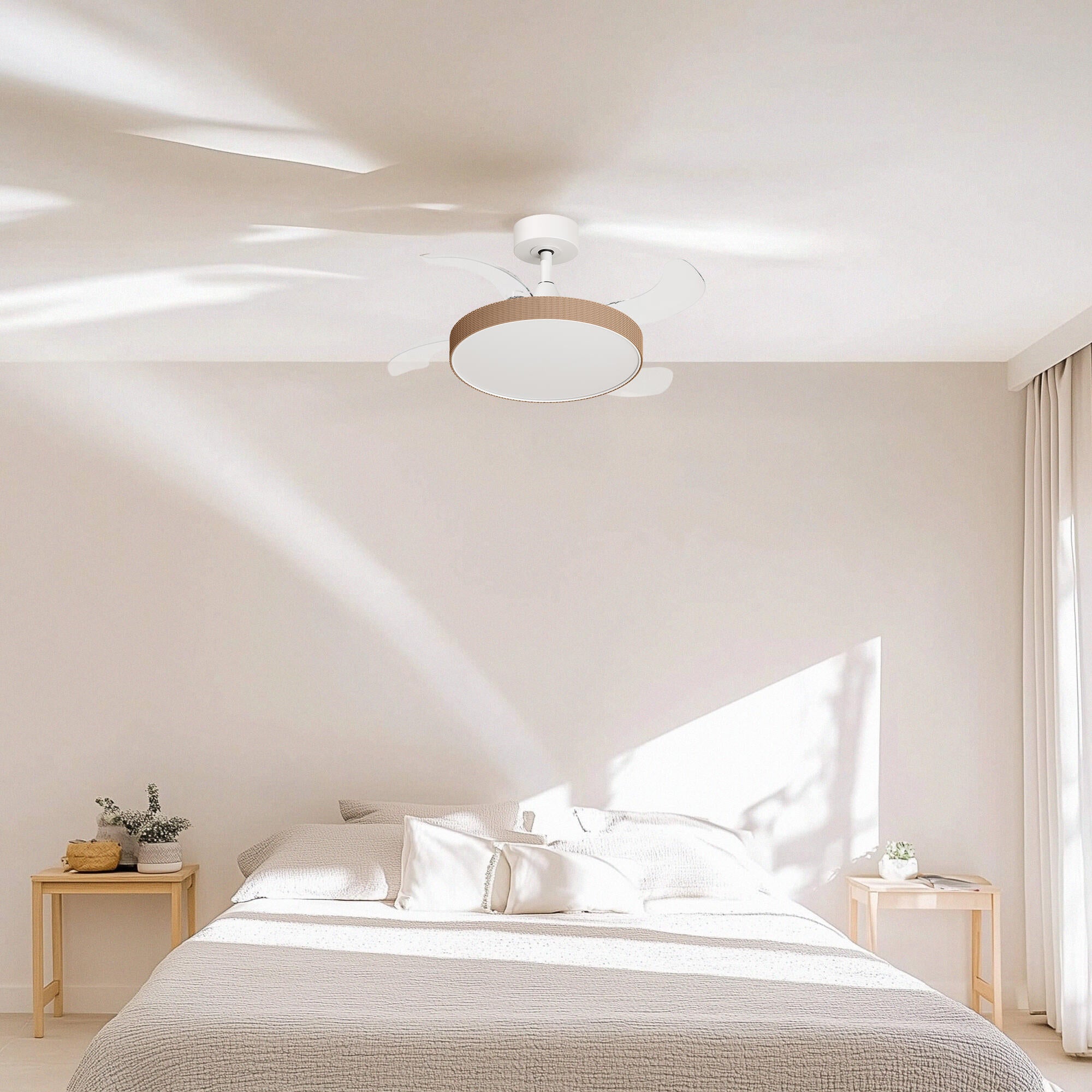 Ventilador de techo con luz silencioso DC 20W con mando ø91 cm Hera ARTE CONFORT blanco luz CCT 4 aspas| 6 velocidades| modo verano/invierno| brisa| temporizador| recomendado para <13m² - 4