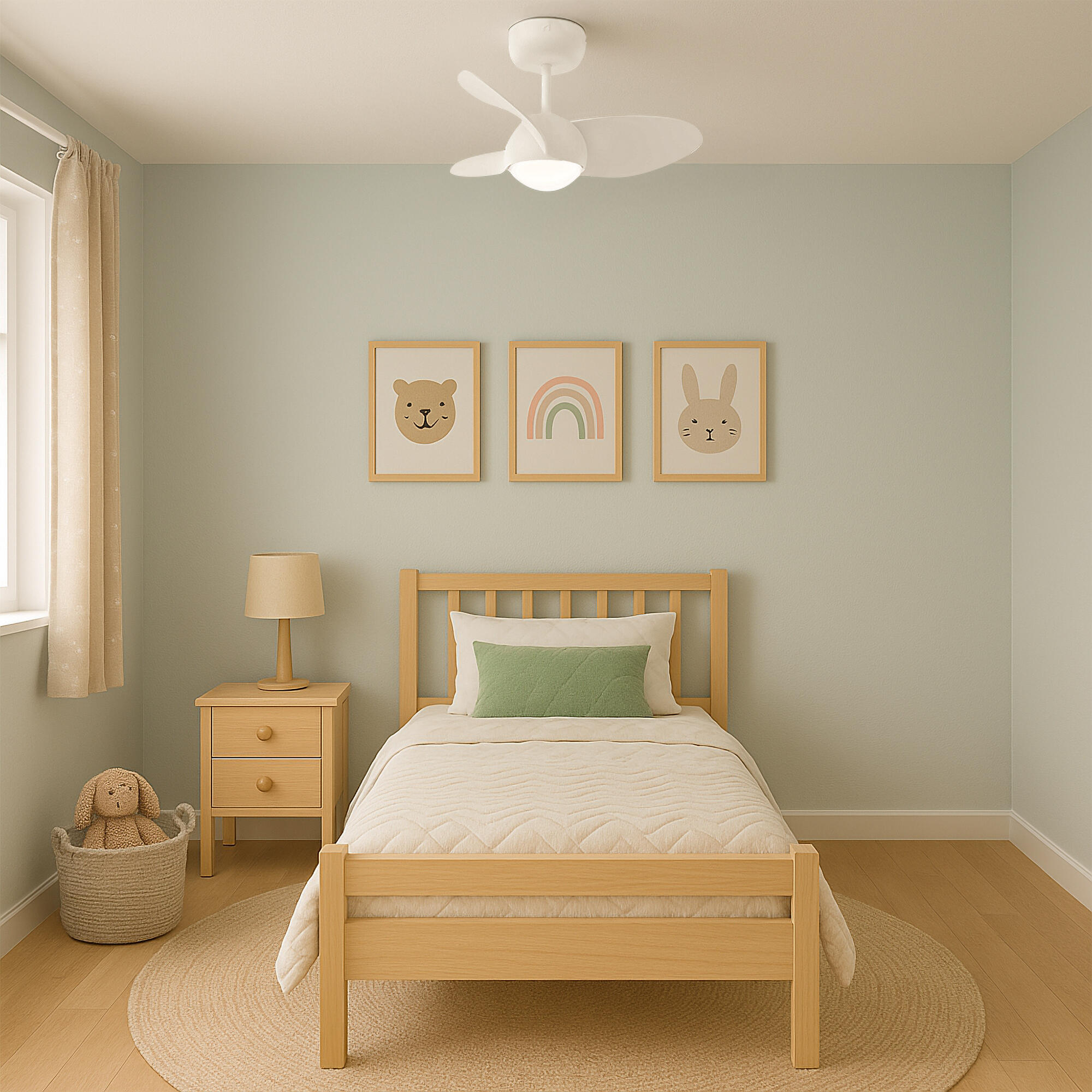 Ventilador de techo con luz silencioso DC Sulion Onekey blanco 55 cm - 3