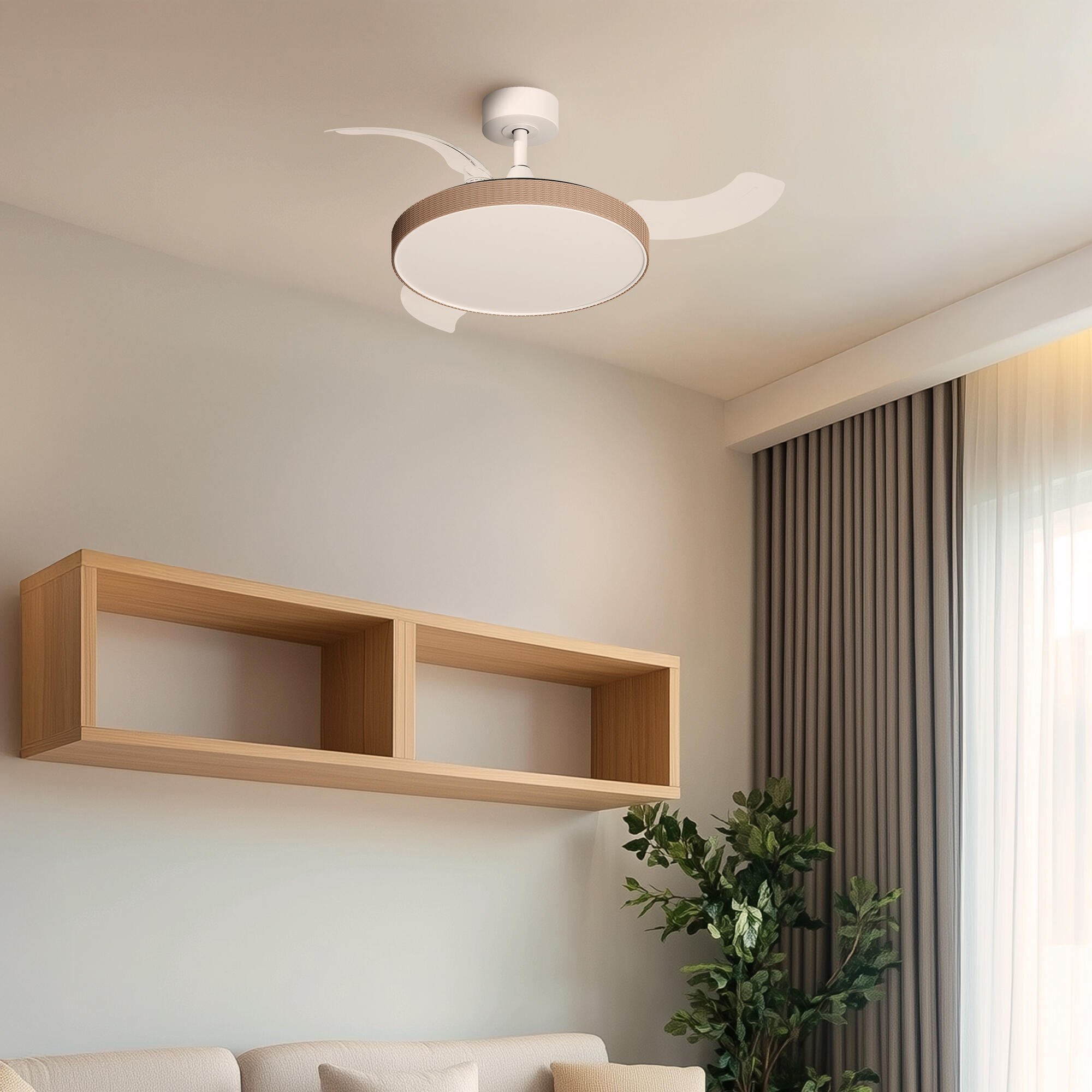 Ventilador de techo con luz silencioso DC 25W con mando ø107 cm Hera ARTE CONFORT blanco luz CCT 3 aspas| 6 velocidades| modo verano/invierno| brisa| temporizador| recomendado de 13 a 20m² - 4