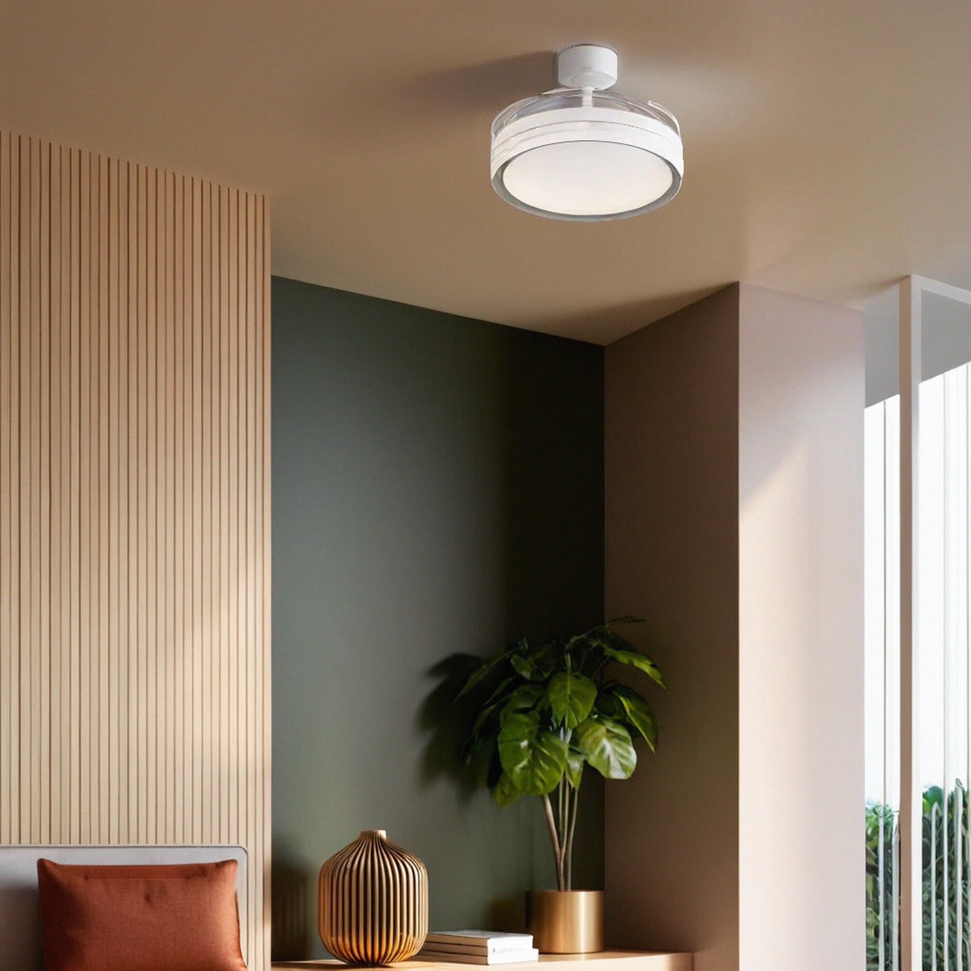 Ventilador de techo con luz silencioso DC Arte Confort Alio L blanco 122 cm - 3