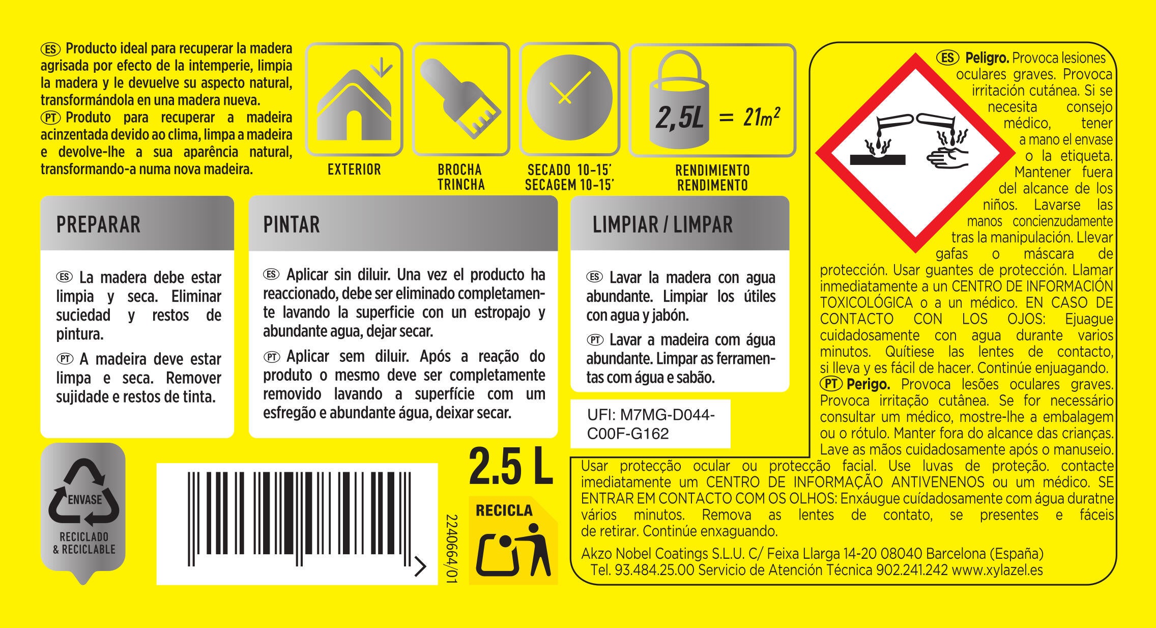 TRATAMIENTO MADERA AGRISADAS 2.5L XZ - 2