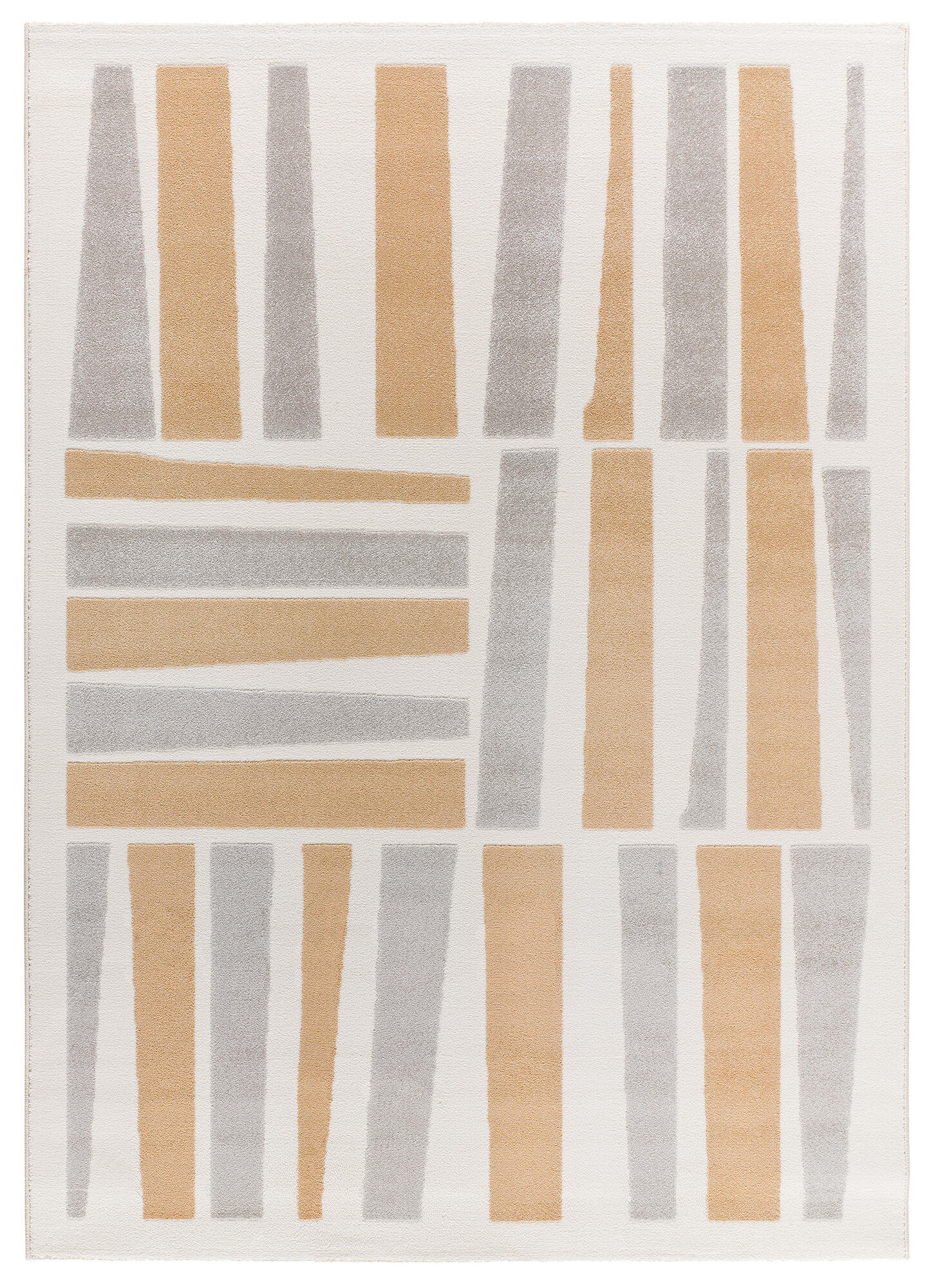 Alfombra poliéster pelo mediano universal xxi flora 12967 geométrico plata 160x230cm