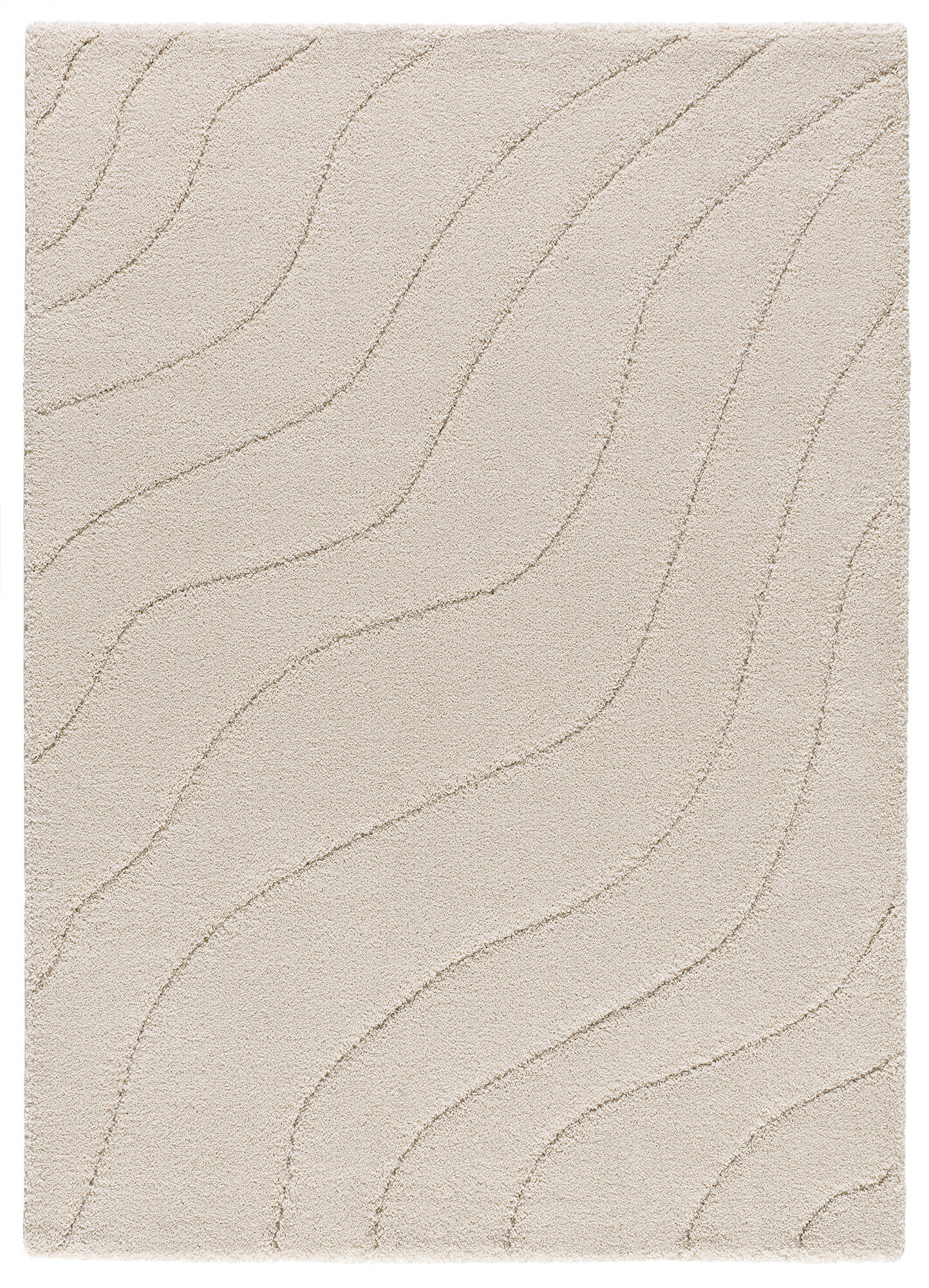 Alfombra polipropileno molier 8789 160x230cm pelo largo geométrico blanco