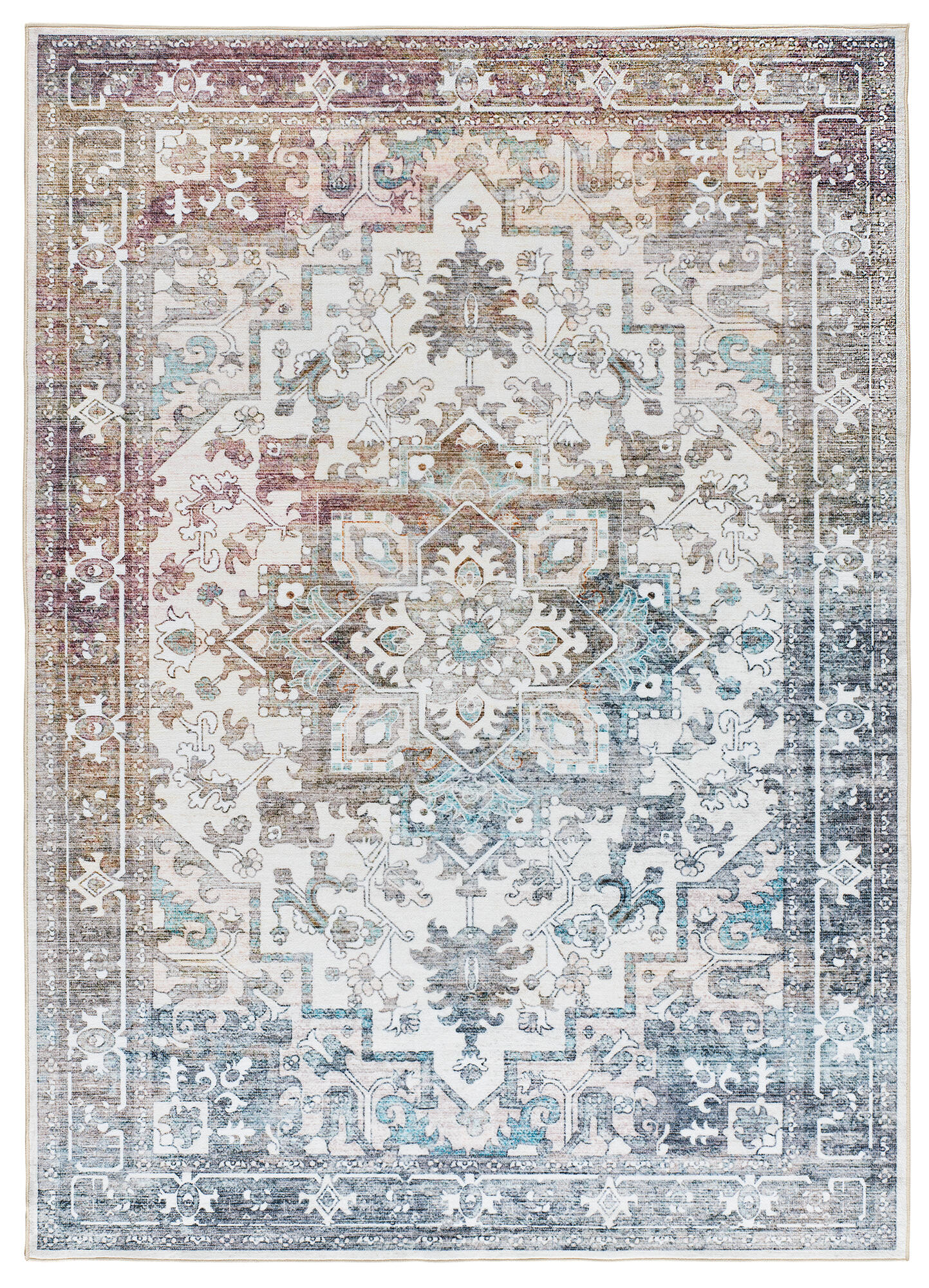 Alfombra poliéster pelo corto universal xxi class 23004 geométrico multi base antideslizante 160x230cm