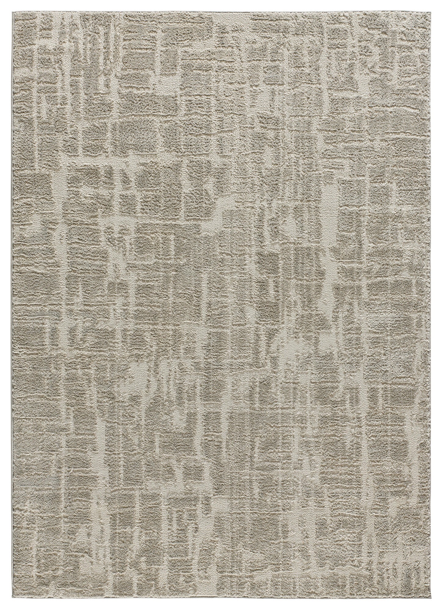 Alfombra poliéster pelo largo universal xxi lima 3503 geométrico plata 160x230cm