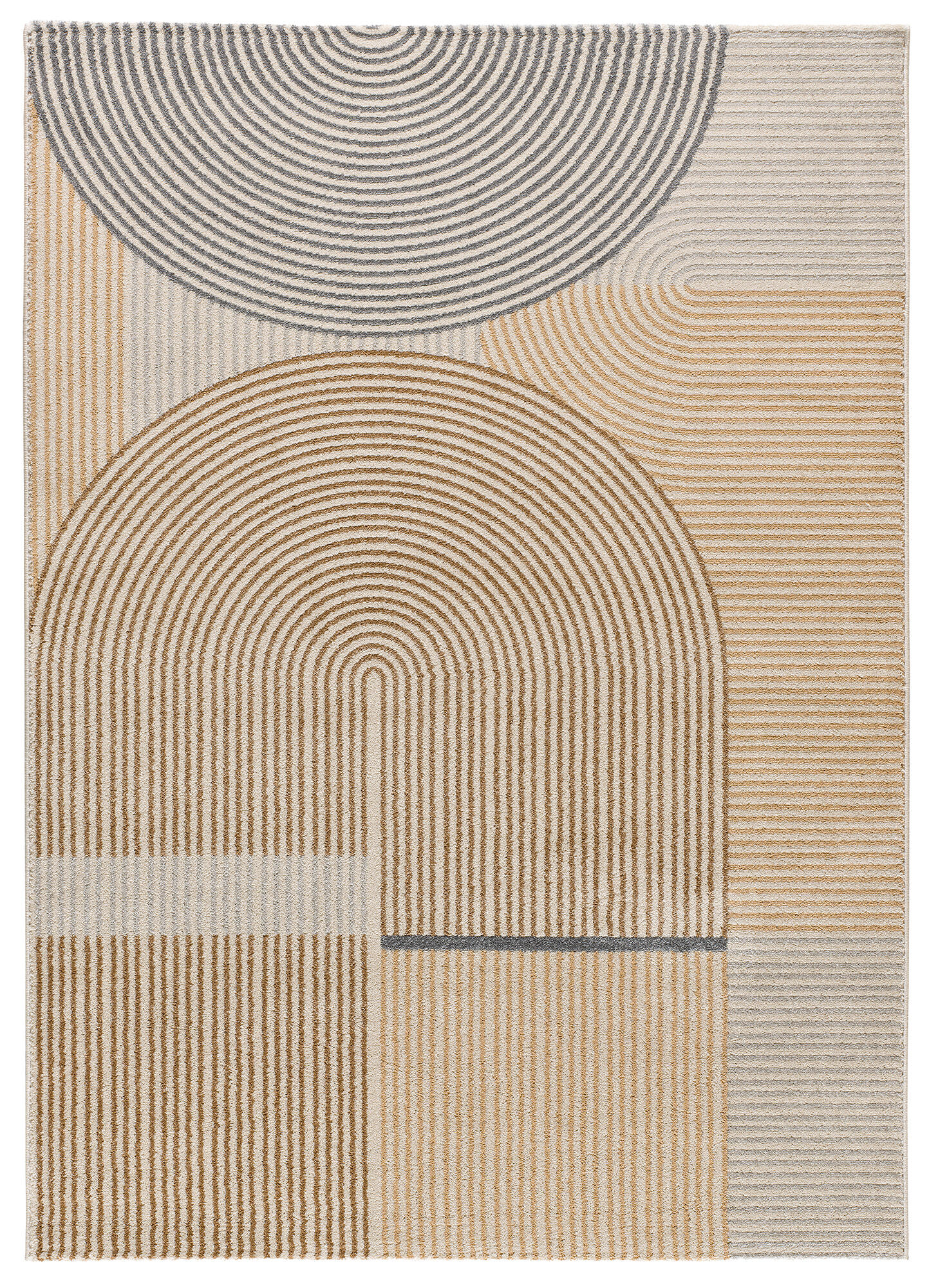 Alfombra polipropileno pelo mediano universal xxi garden 12701 geométrico beige 80x150cm