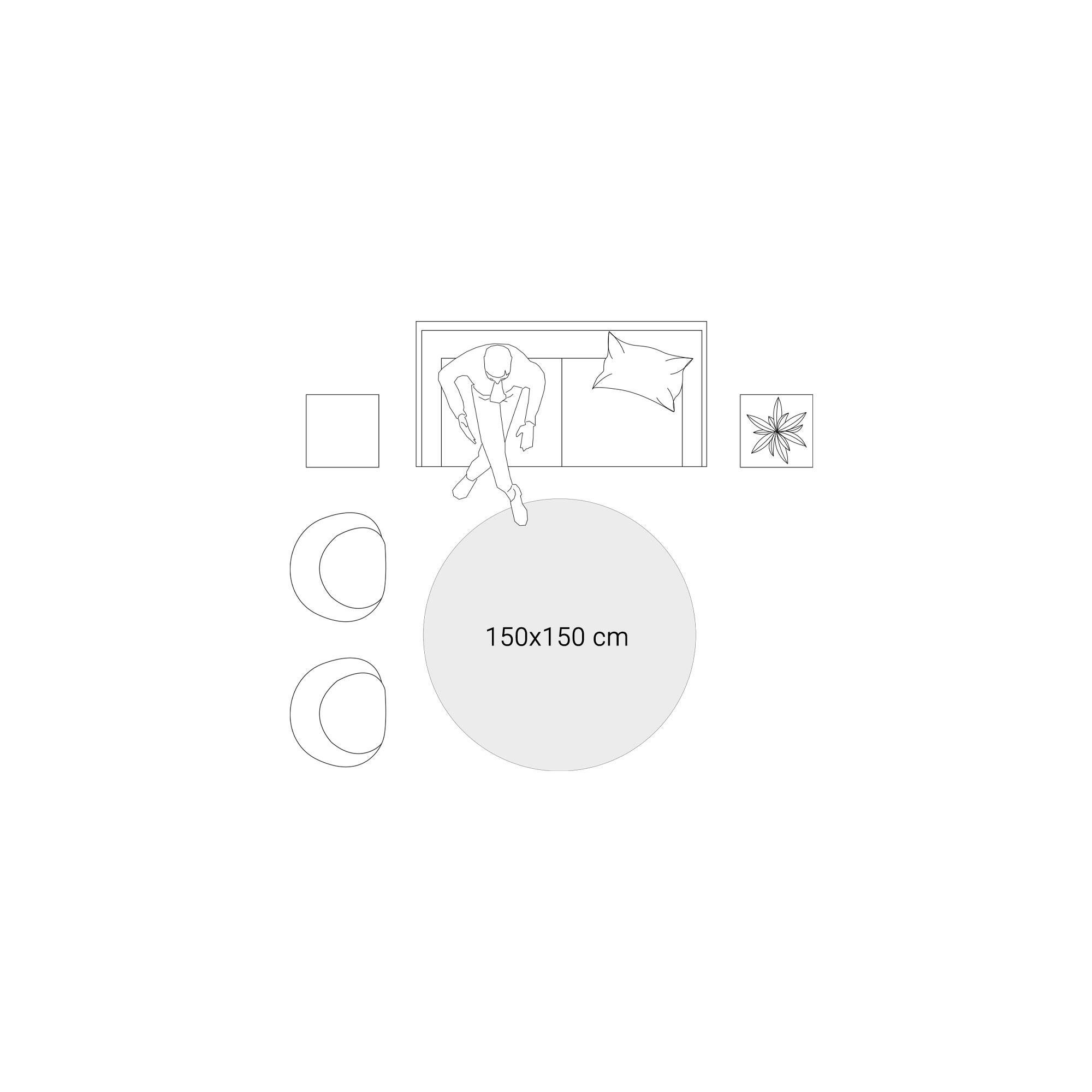 Tapete redondo juta D150CM ALHAMBRA LISO NATURAL - 8