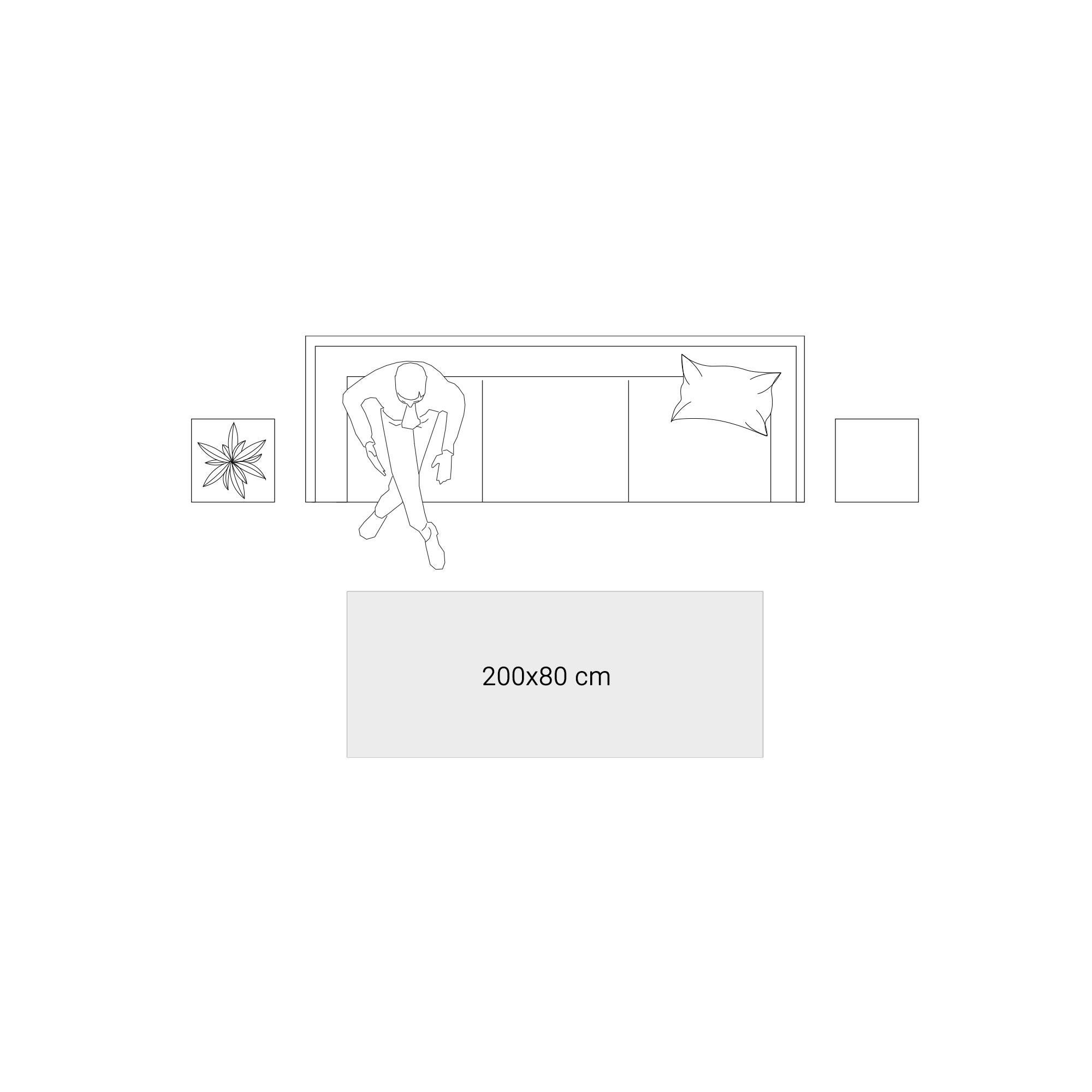 Tapete juta 80X200CM ALHAMBRA LISO NATURAL - 2