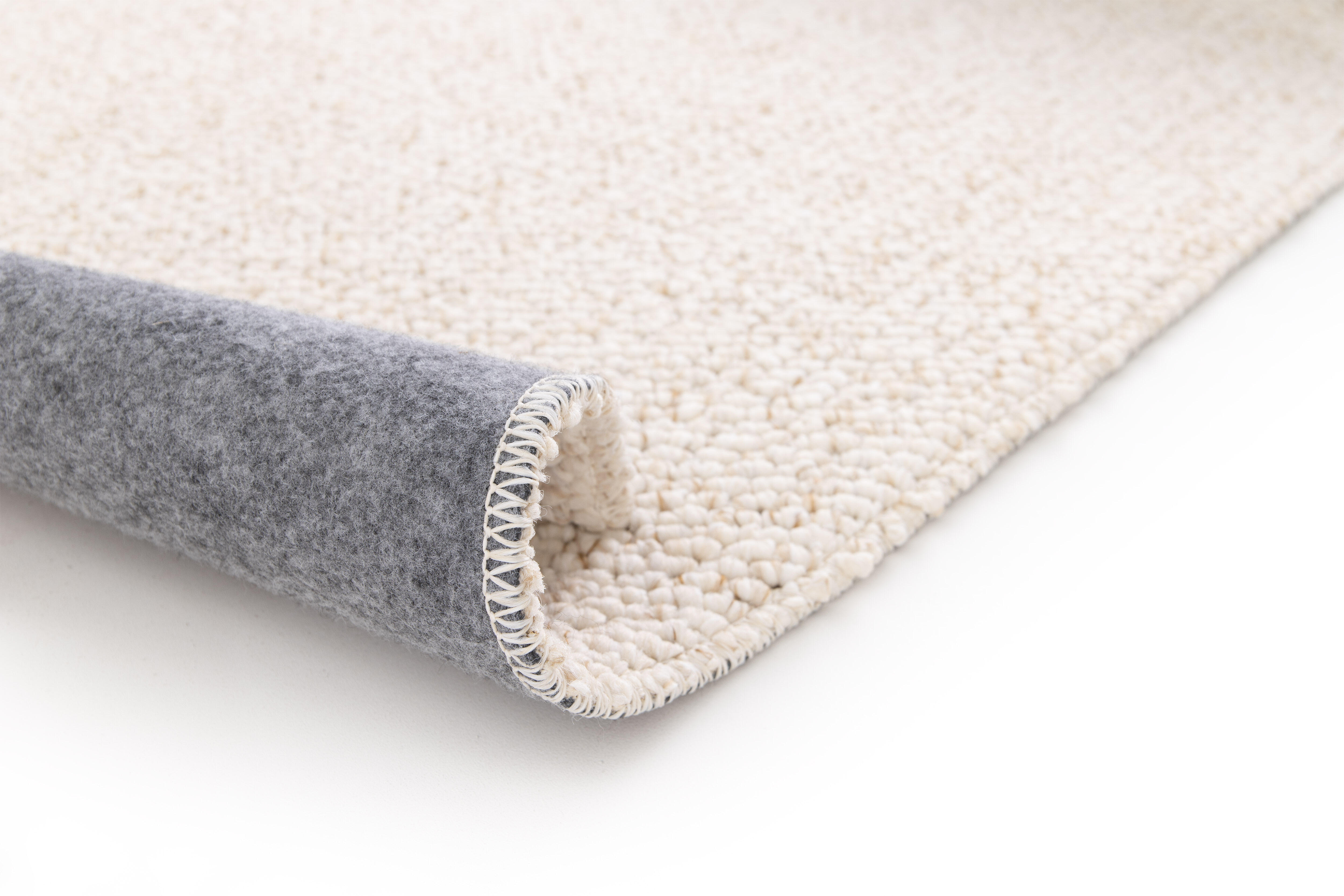 Alfombra polipropileno Petra 120x170cm pelo mediano  liso blanco lavable en lavadora - 4