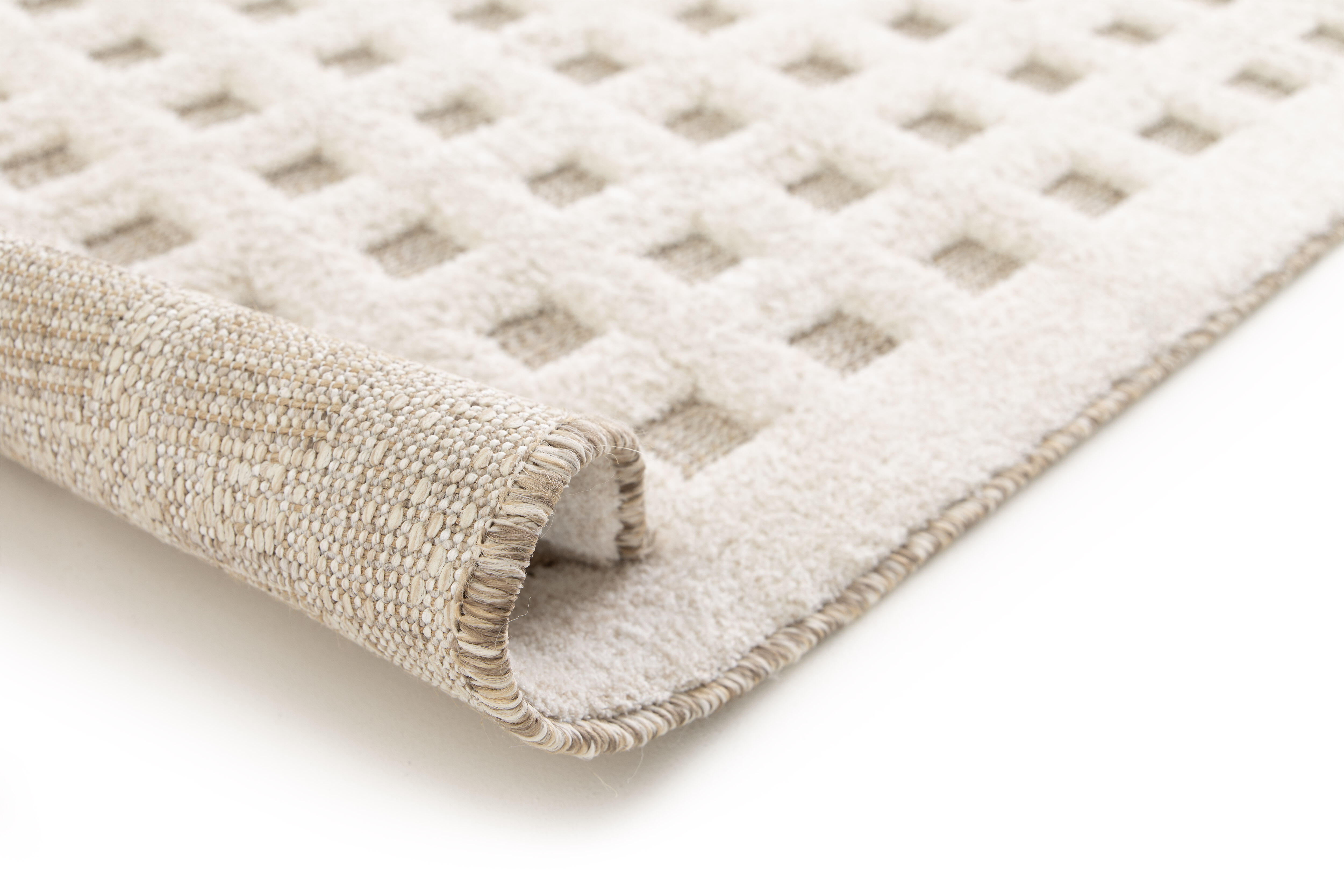 Alfombra polipropileno Diena 40418 120x170cm pelo mediano  con líneas blanco - 4