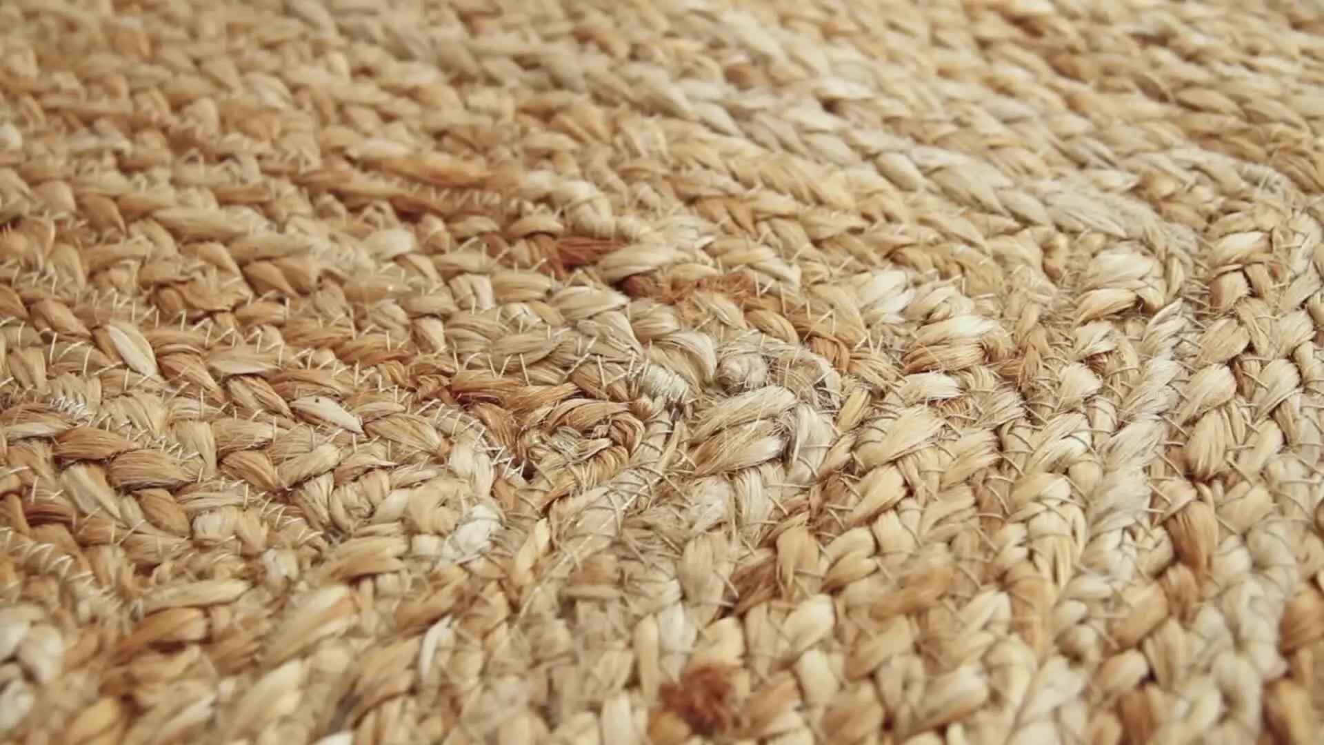 Alfombra yute Alhambra 200x300cm pelo corto  liso natural - 4