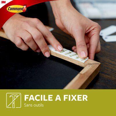 4 paires de languettes adhésives de fixation de tableaux 7kg max COMMAND - 10