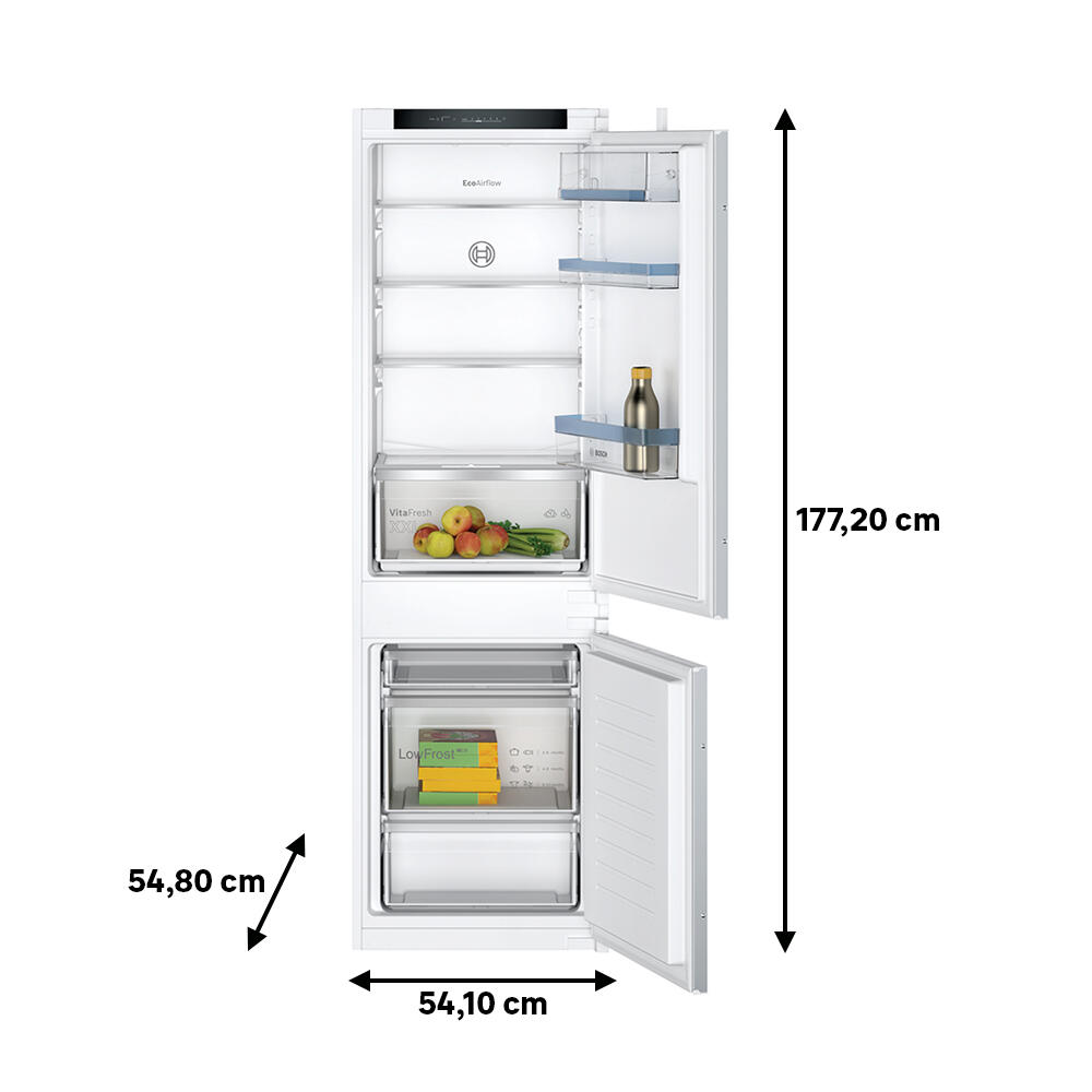 Frigorífico combi integrable BOSCH KIV86VSE0 cíclico 177.5cm 183L blanco clase E - 2