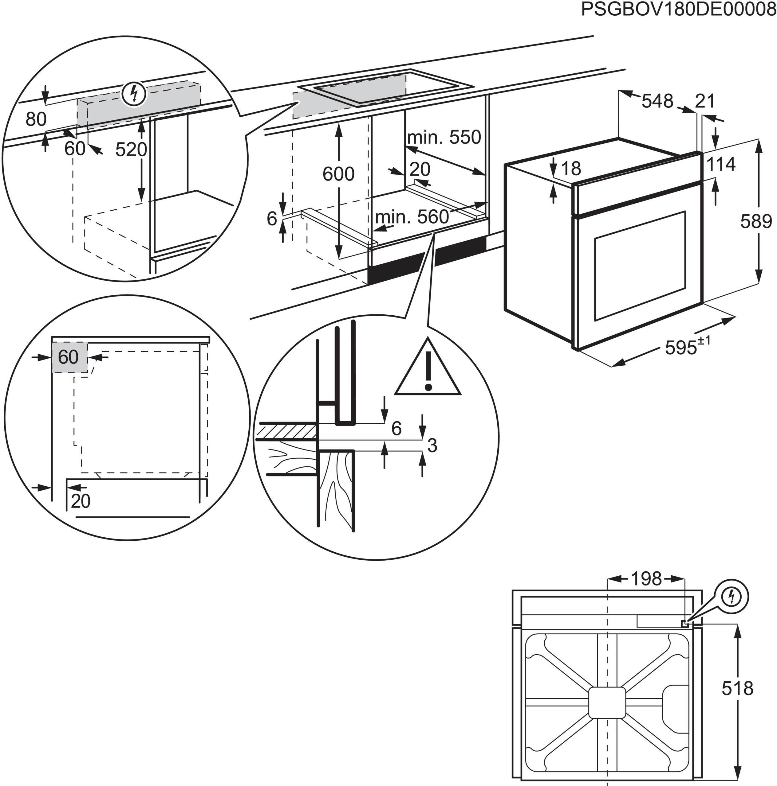 Forno de encastrar multifunções 72 L 59X56X65 cm cinza AEG NBU5P41SM - 7