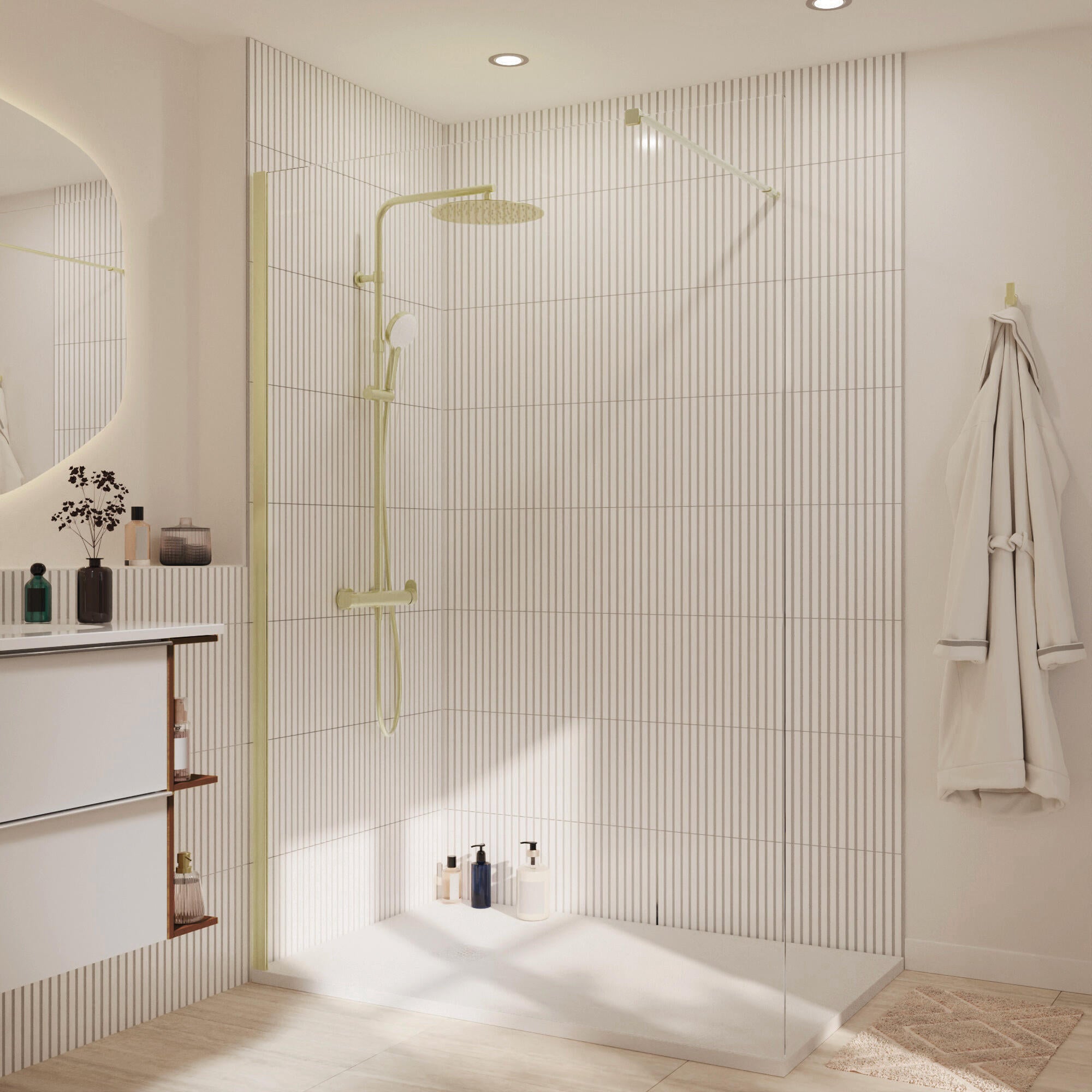 Profile do kabiny walk-in 70-140x200 cm złote Remix Sensea - 2