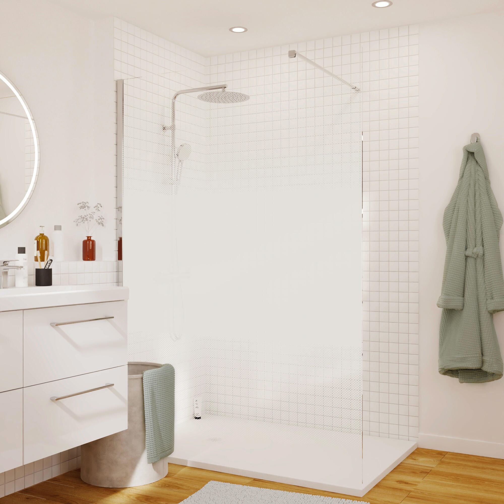 Profilés de finition, chromé, l.70 à 140 x H.200 cm Remix2 - 2