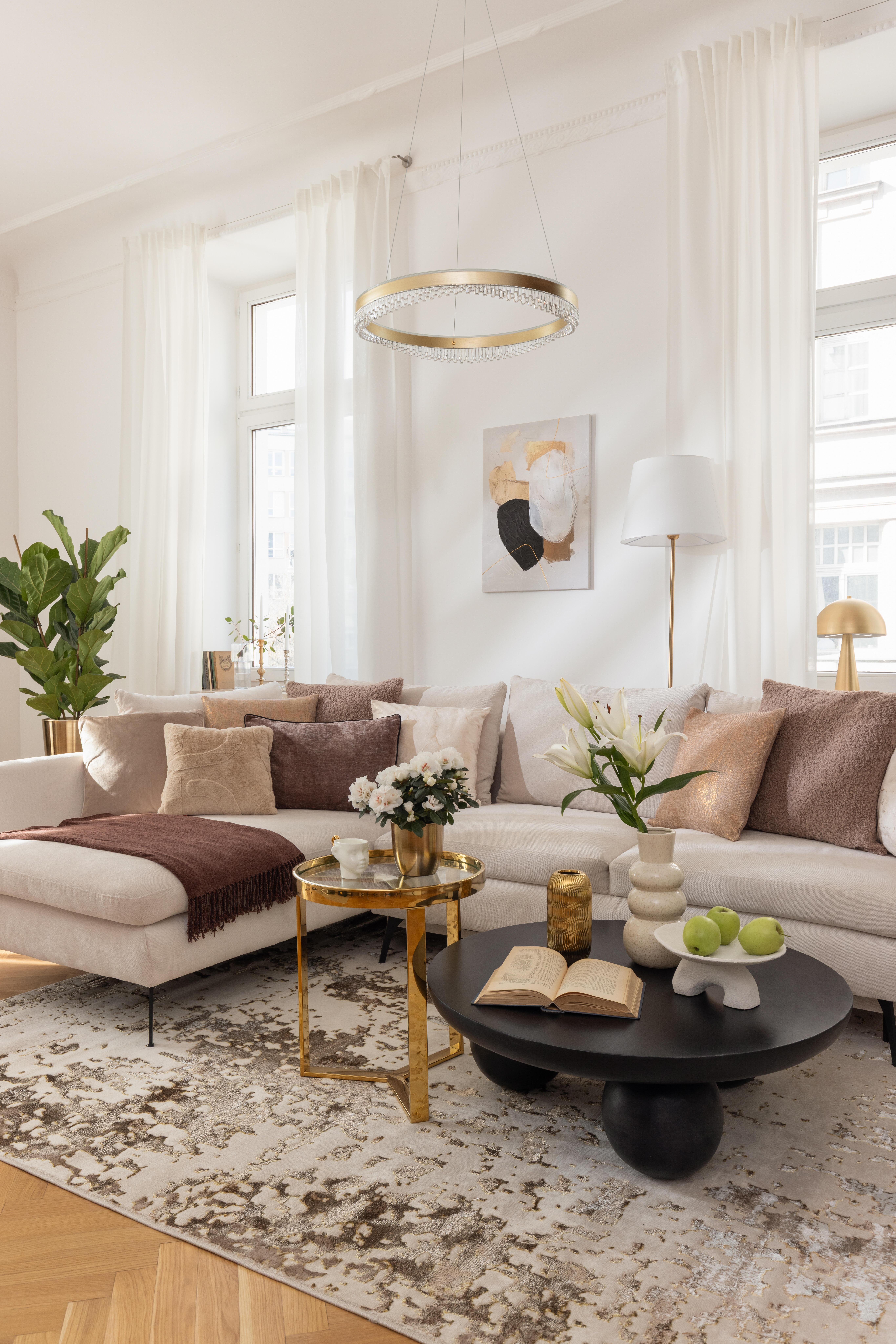 Lampa wisząca Preciosa złota 3400 lm LED Milagro - 3