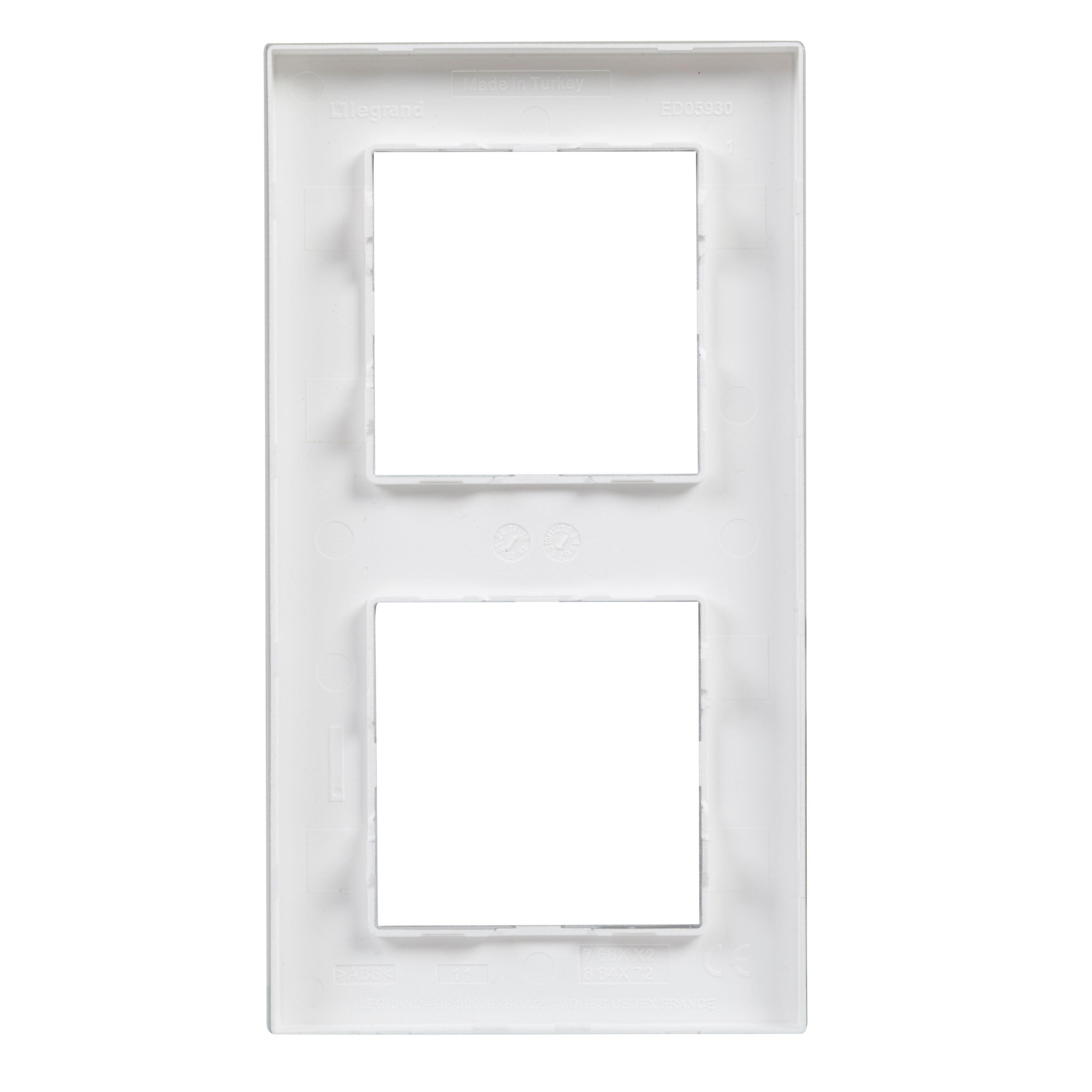 Marco doble legrand niloé step aluminio pulido