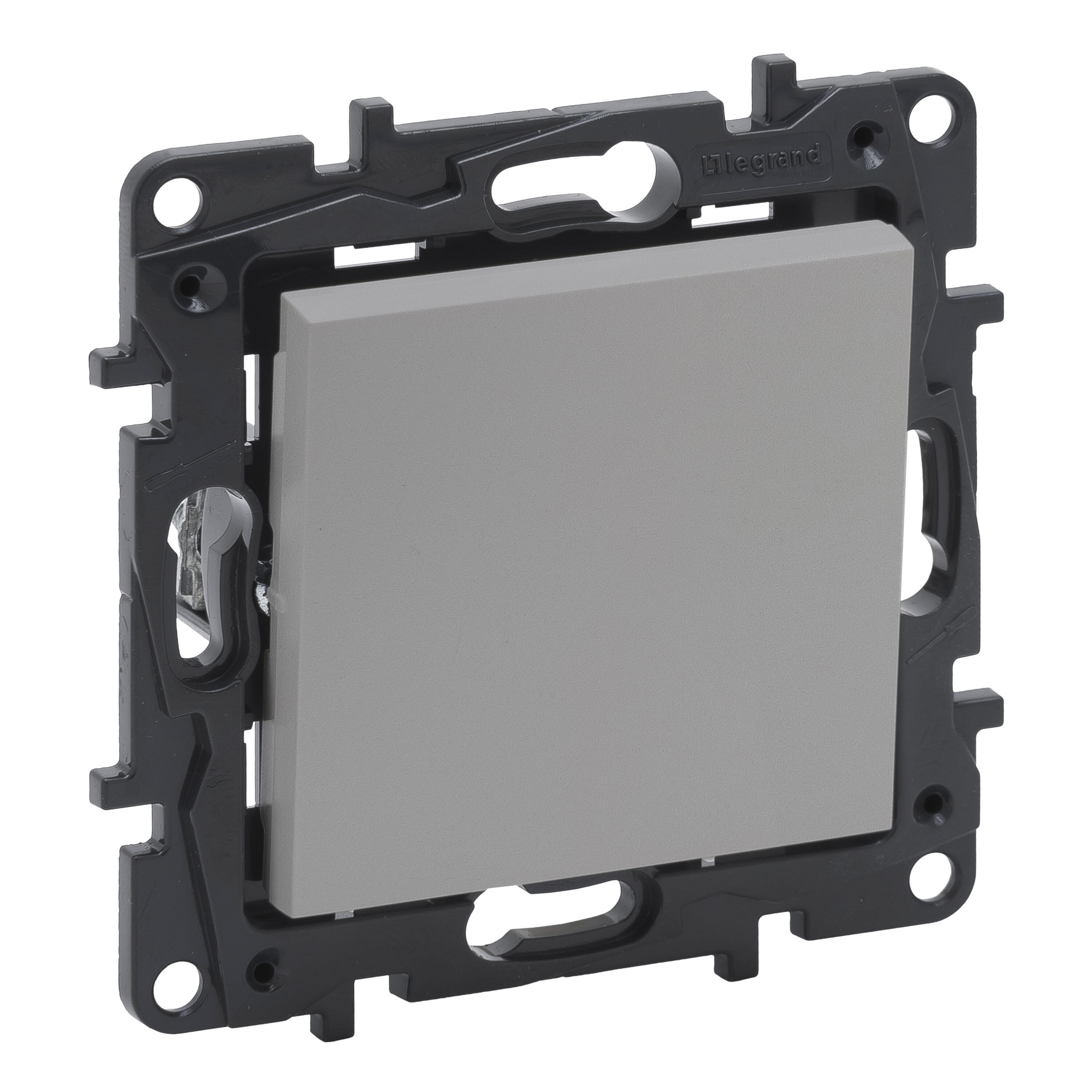 Pulsador legrand niloé step aluminio