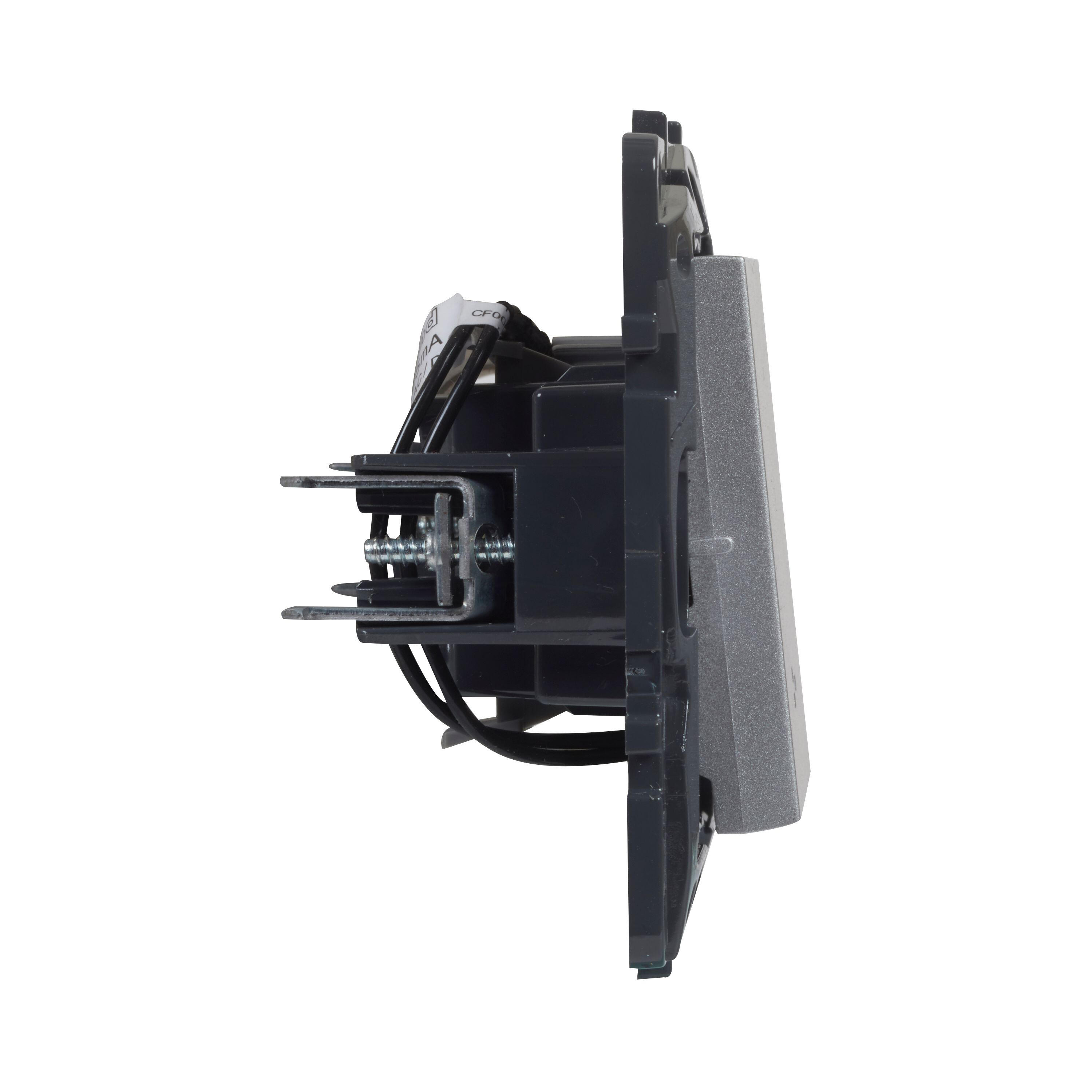 Interruptor con led legrand niloé step aluminio