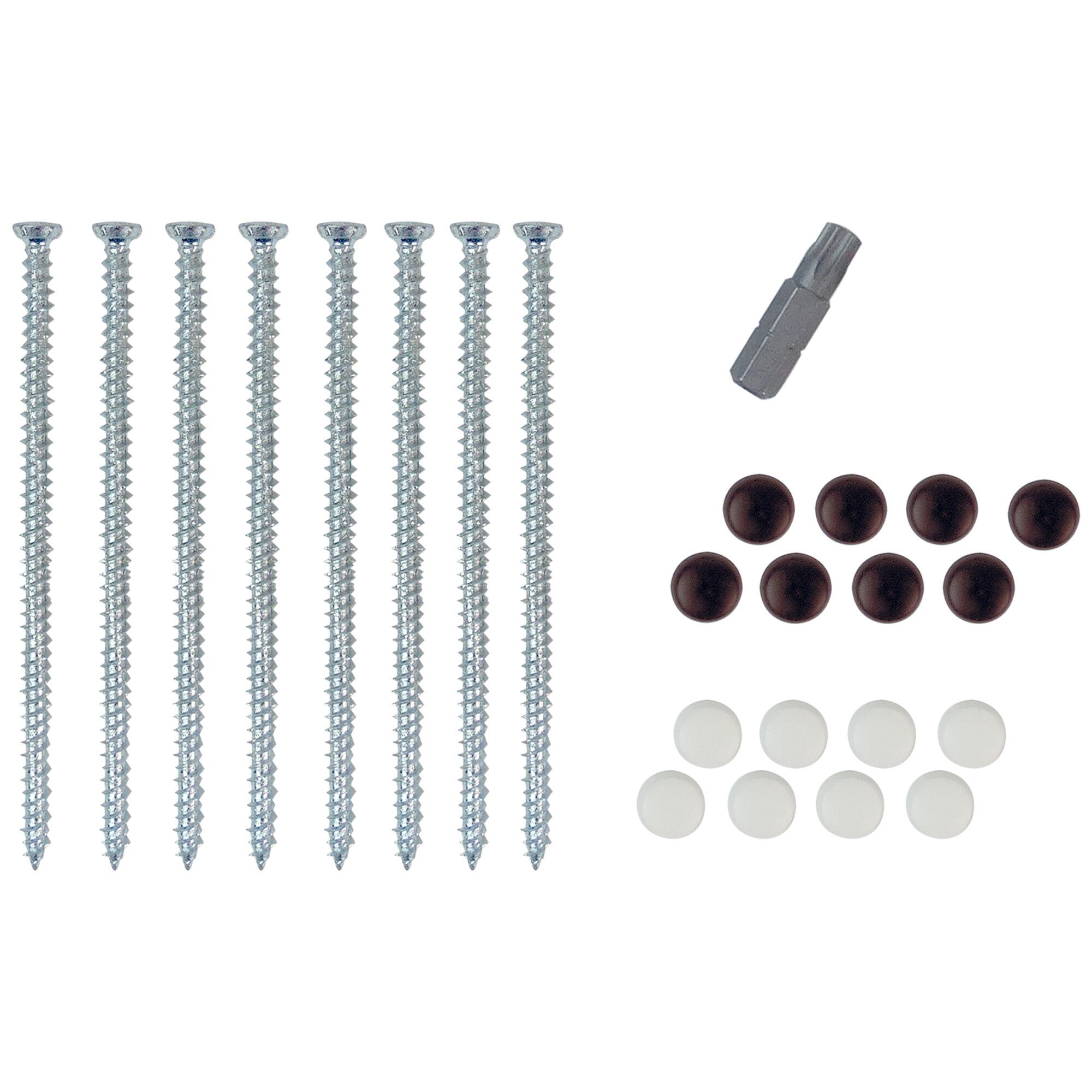 Lot de 8 vis de pose 7,5 x 152 mm + capuchons - 2