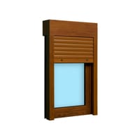 VENTANA PVC OSCILOBATIENTE CON PERSIANA ROBLE 70X118CM - 3