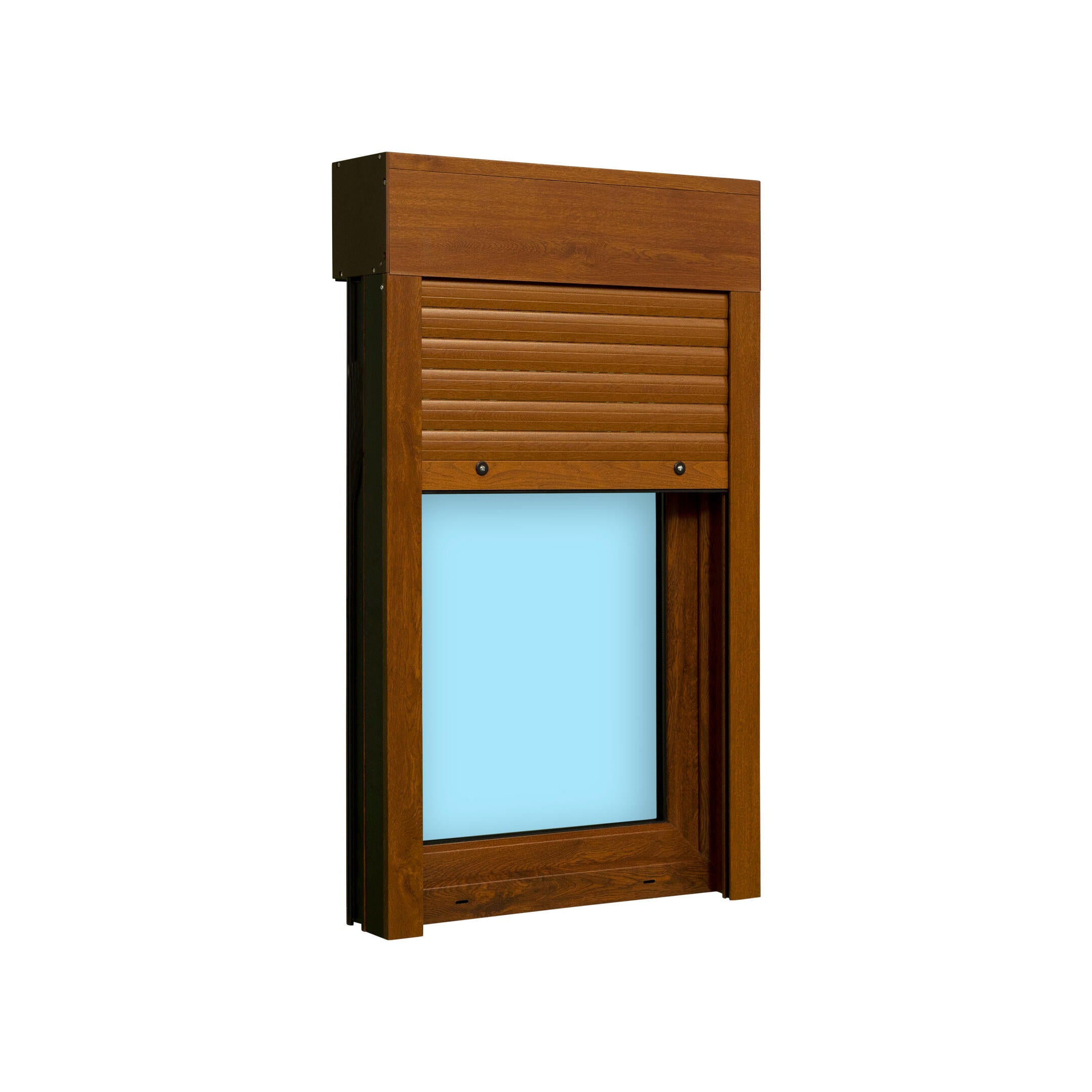 VENTANA PVC OSCILOBATIENTE CON PERSIANA ROBLE 70X118CM - 3