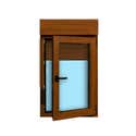 VENTANA PVC OSCILOBATIENTE CON PERSIANA ROBLE 70X118CM - 2