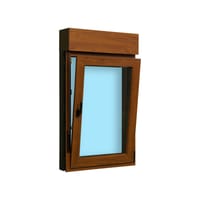 VENTANA PVC OSCILOBATIENTE CON PERSIANA ROBLE 70X118CM - 4