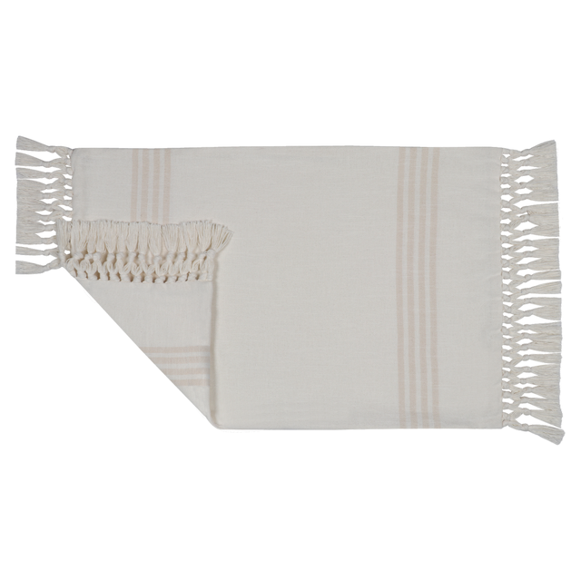 Funda de cojín rectangular Adonis algodón liso blanco con cremallera INSPIRE 40 x 60 cm