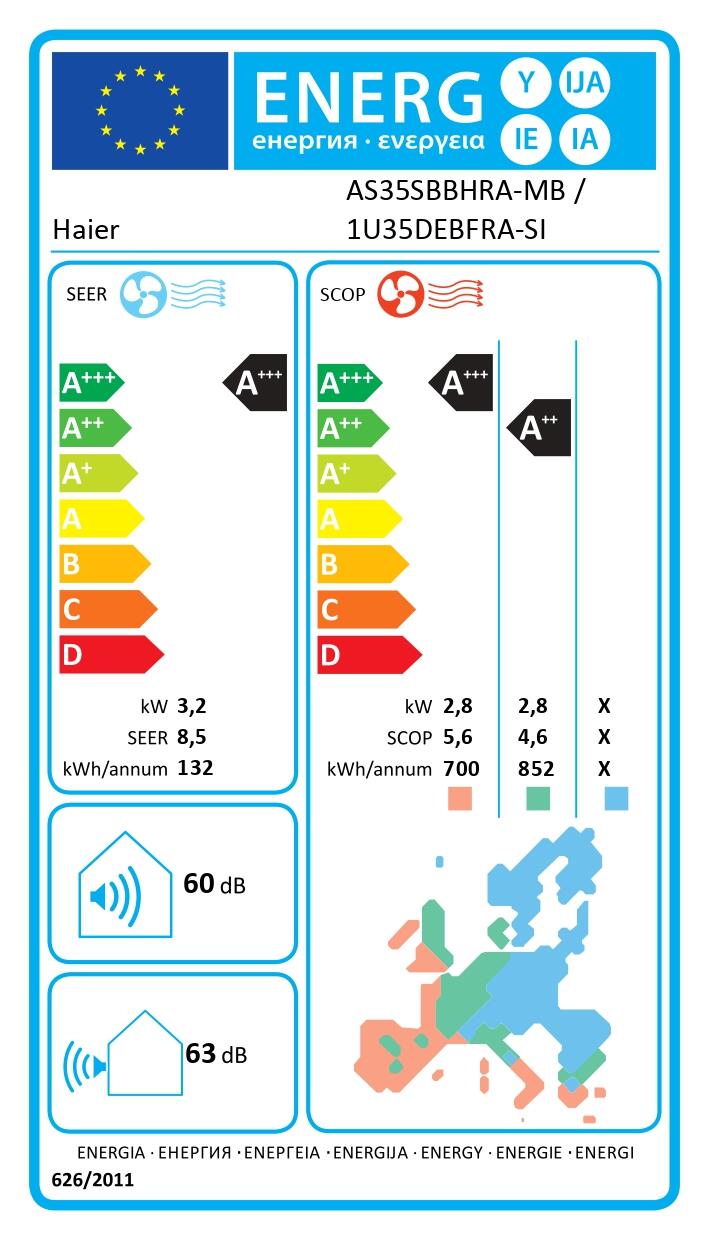 Unità interna condizionatore HAIER 12000 BTU WIFI A+++/A++ serie SPHERA - 9
