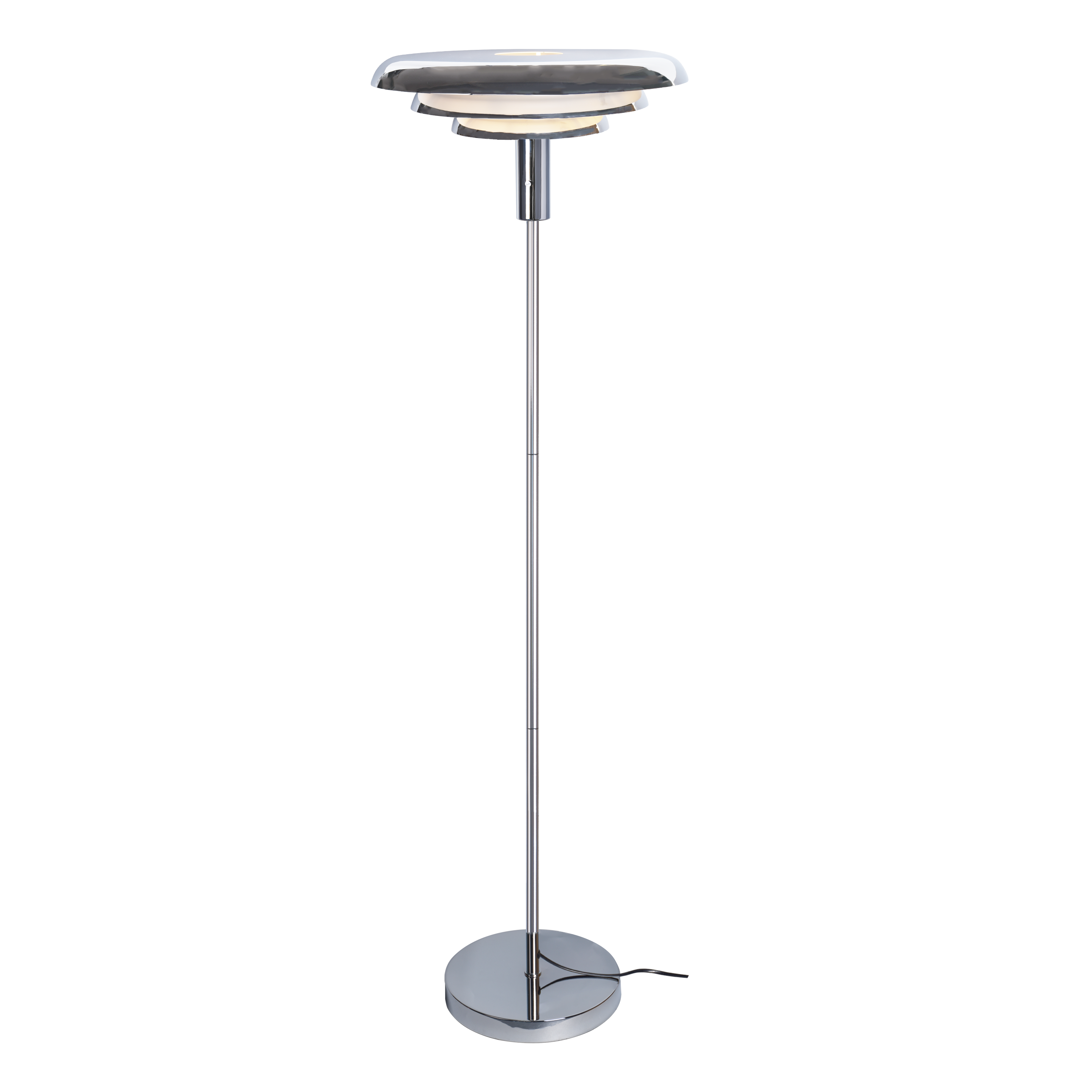 Lampadaire Prunella, fer, argent,  H.150 cm INSPIRE, E27