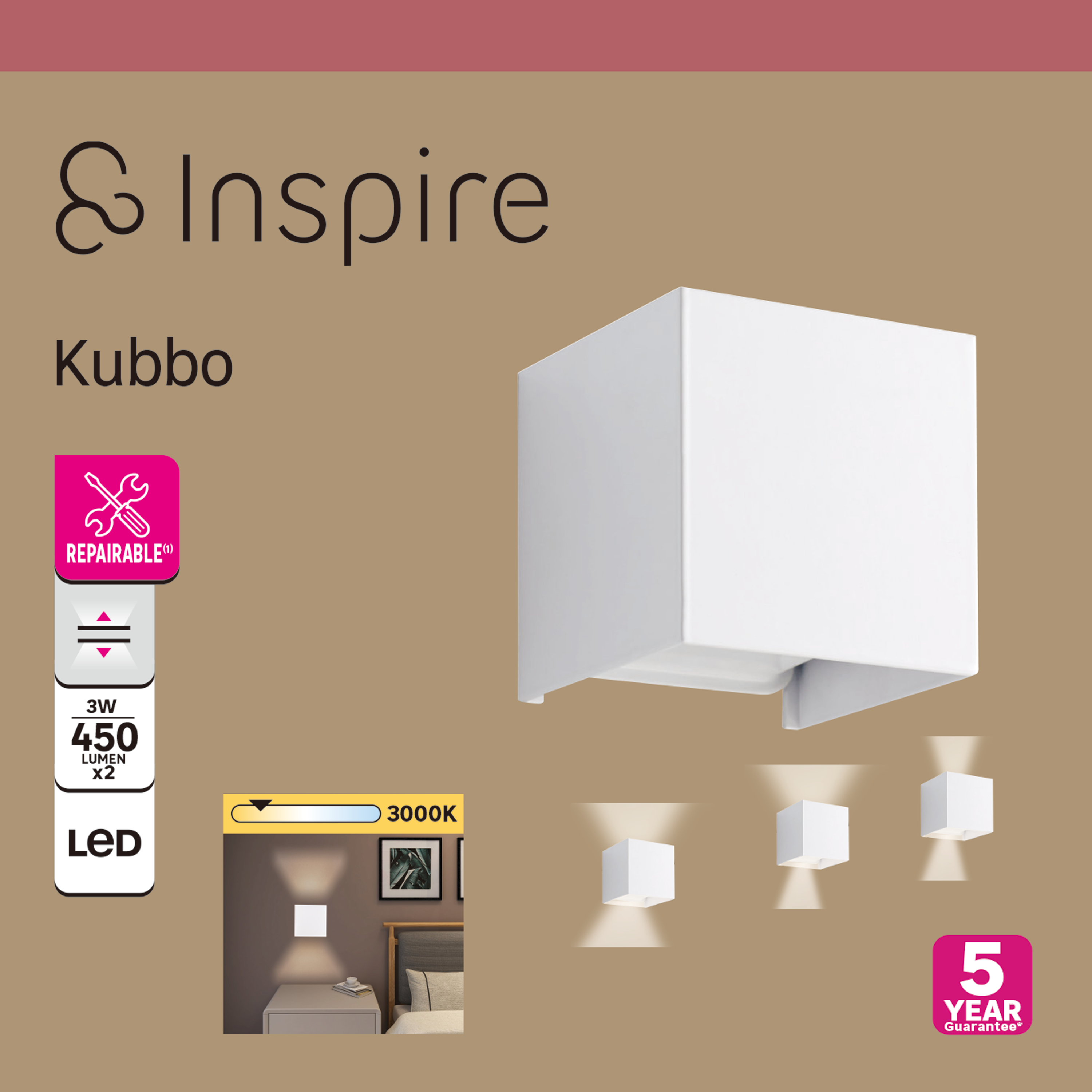 Aplique Kubbo INSPIRE Módulo LED blanco 500 lm blanco cálido - 6