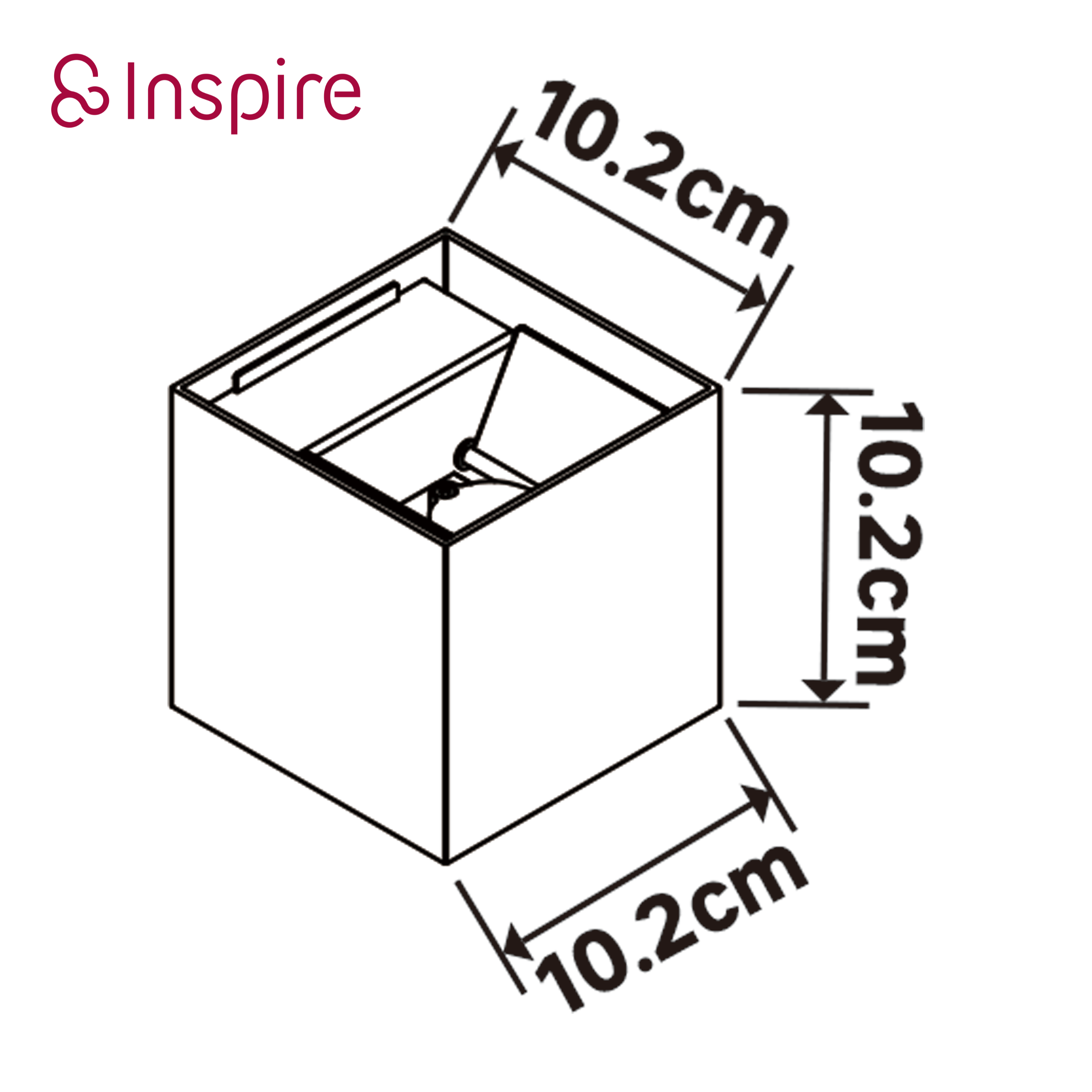 Aplique Kubbo INSPIRE Módulo LED beige 500 lm blanco cálido color de la luz blanco neutro 3000k de 10 x 10 cm. - 5