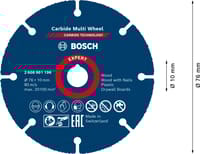 DISCO AMOLADORA CORTE MULTIMATERIAL 76MM BOSCH - 4