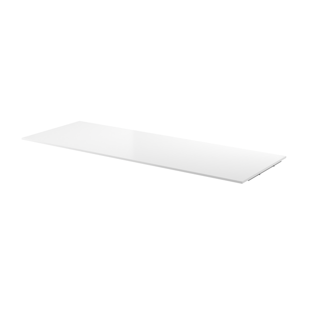 Plan de toilette aggloméré blanc brillant Ep.1 x l.135 x P.49.5 cm Neo