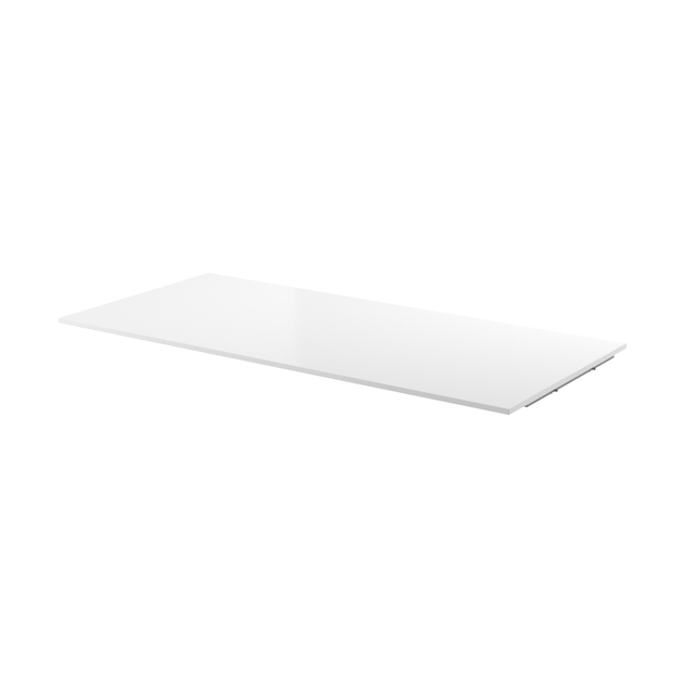 Plan de toilette aggloméré blanc brillant Ep.1 x l.105 x P.49.5 cm Neo