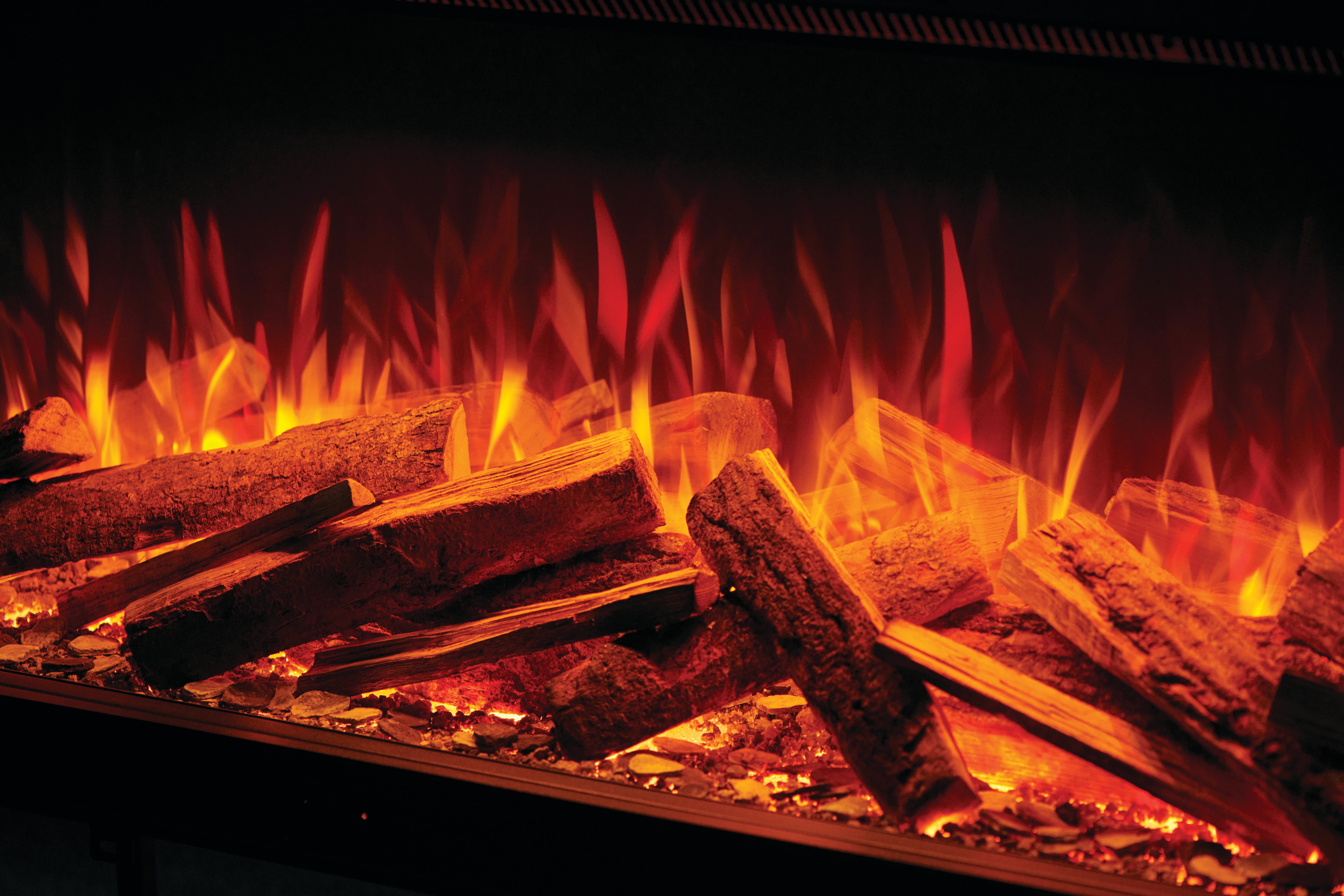 Chimenea eléctrica LUX 125 con troncos deluxe reales 1500W - 12