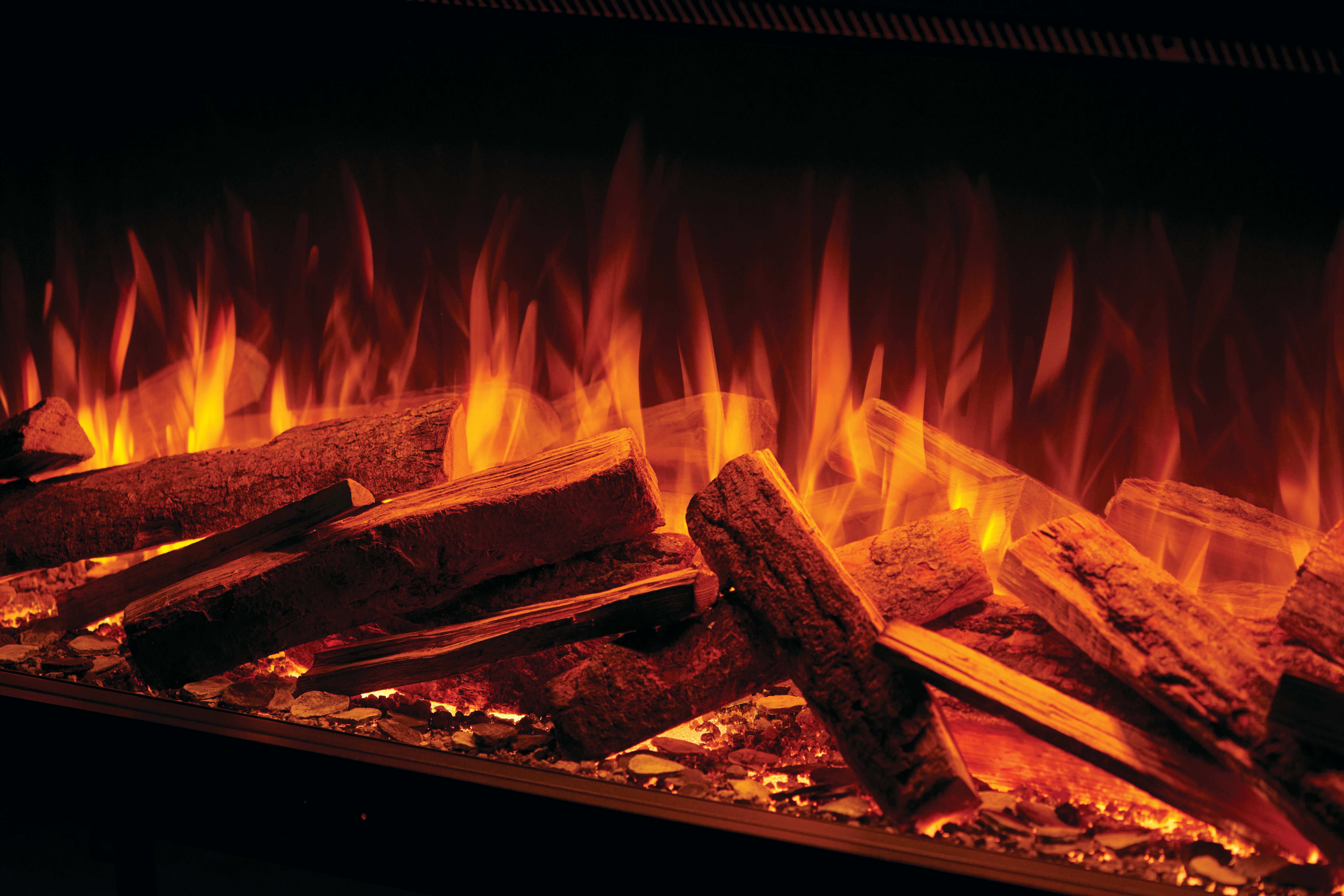 Chimenea eléctrica LUX 125 con troncos deluxe reales 1500W - 10
