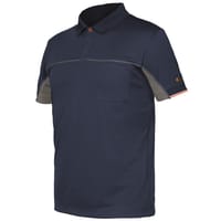 POLO AZUL GRIS MANGA CORTA POLIÉSTER TALLA S ISSA 8825B - 1