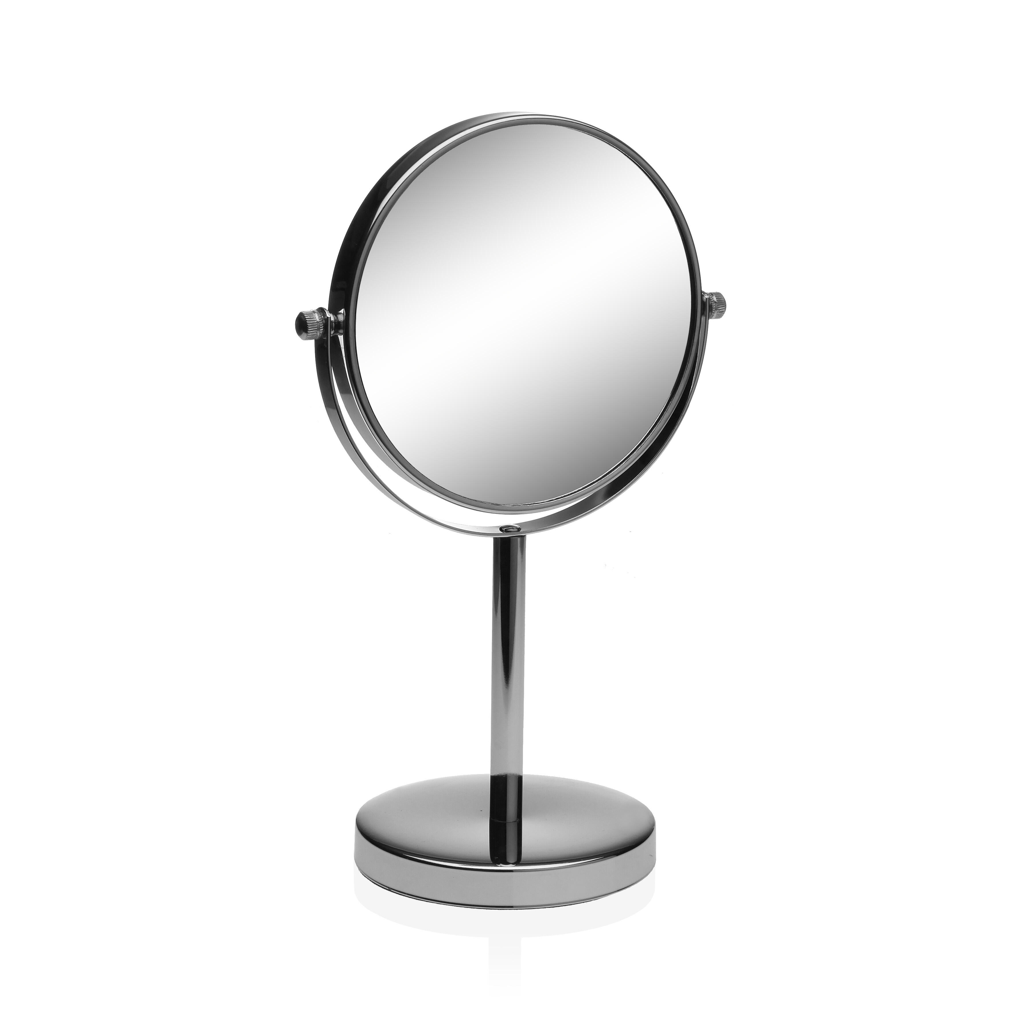 Espejo cosmético de aumento espejo con soporte x10 x 10 gris / plata