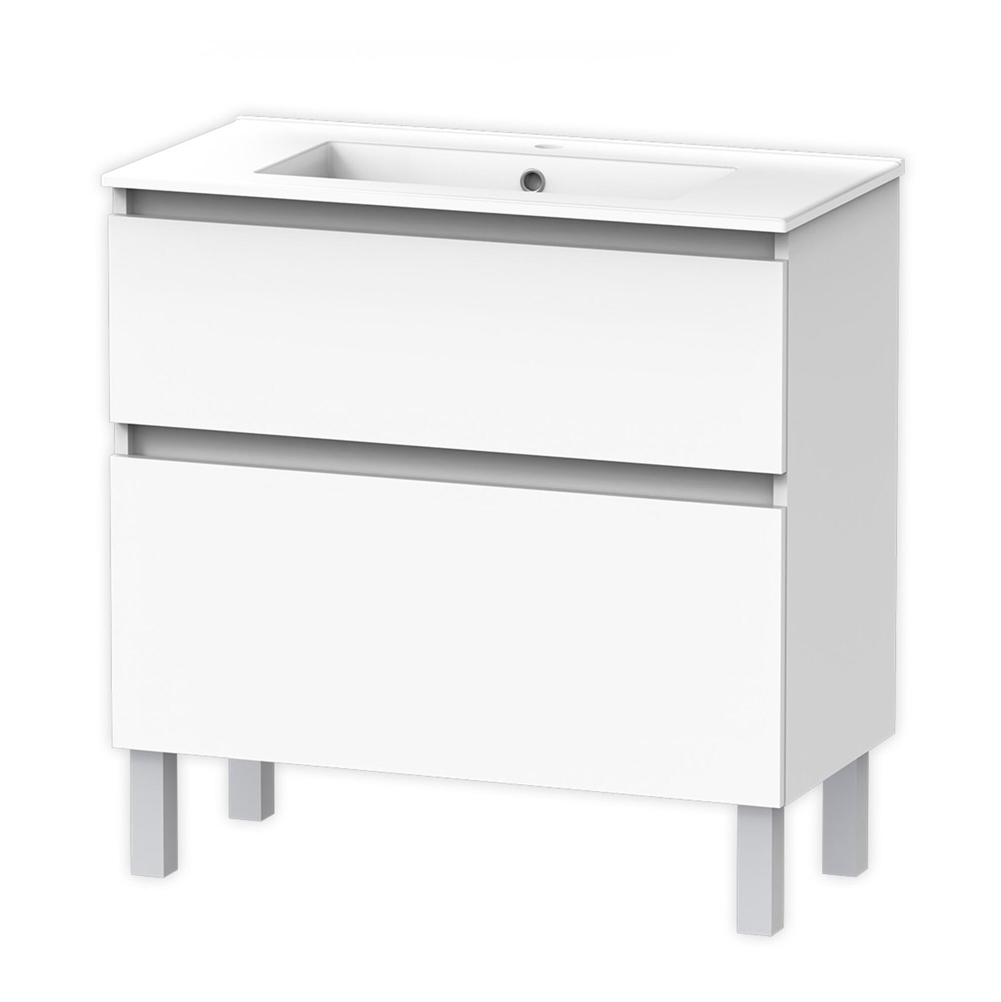 Mueble de baño con lavabo  Dalia blanco mate 80x39 cm - 5